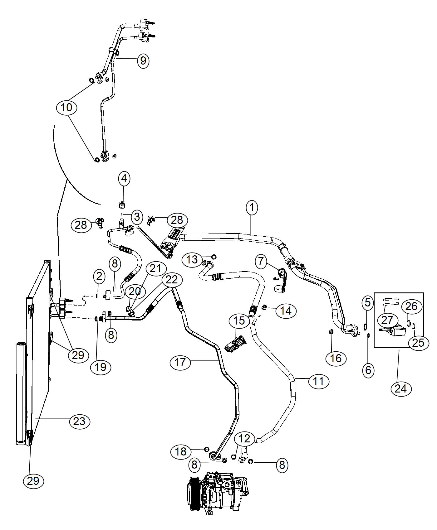 Diagram A/C Plumbing. for your Ram 1500  