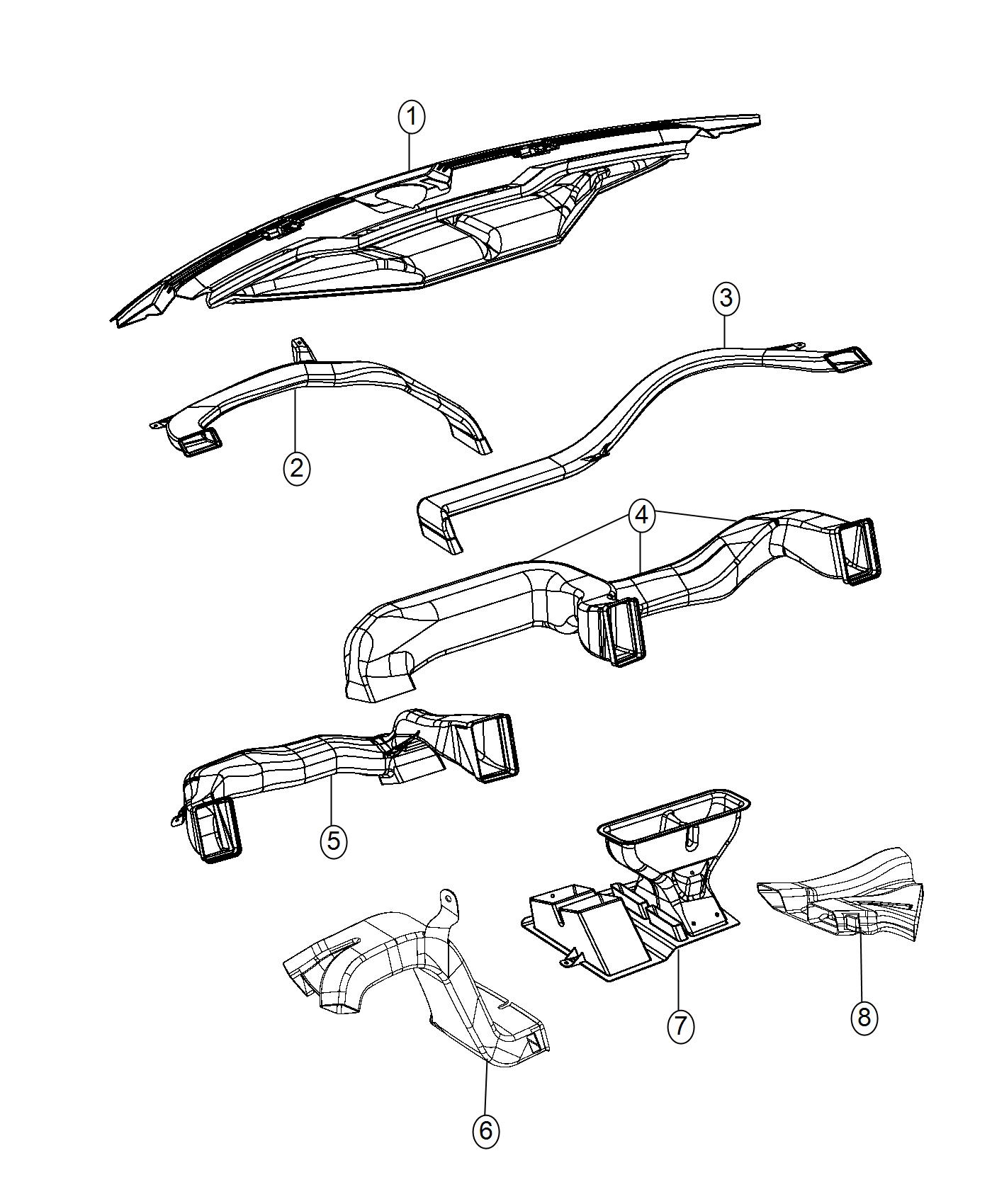 Full size assembly image of Ducts Front. (1/1)