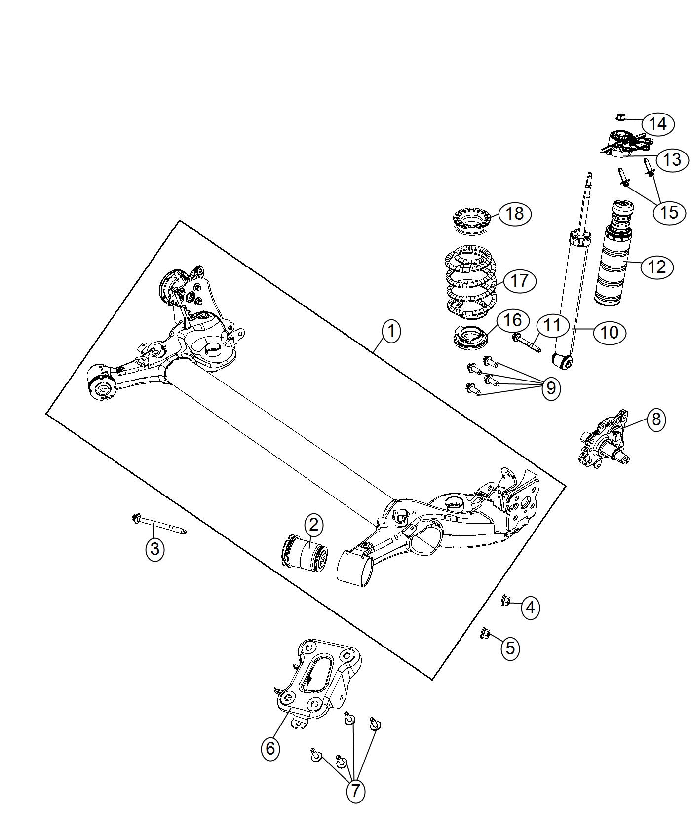 Suspension, Rear. Diagram