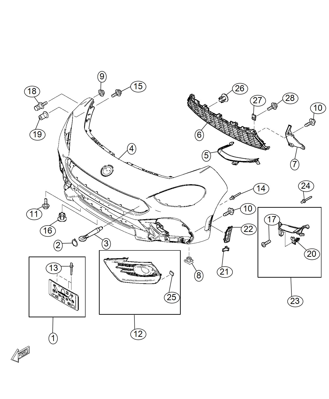 Diagram Fascia, Front Abarth. for your Fiat SPIDER  