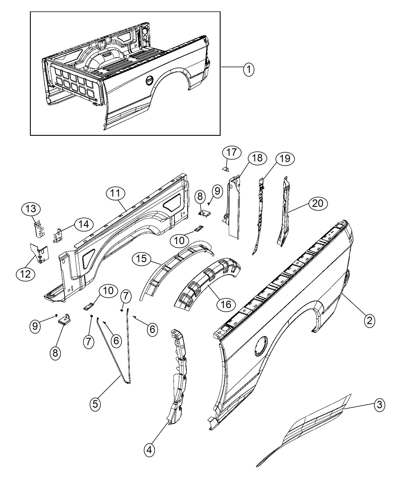 Diagram Pick-Up Box. for your Chrysler 300  M