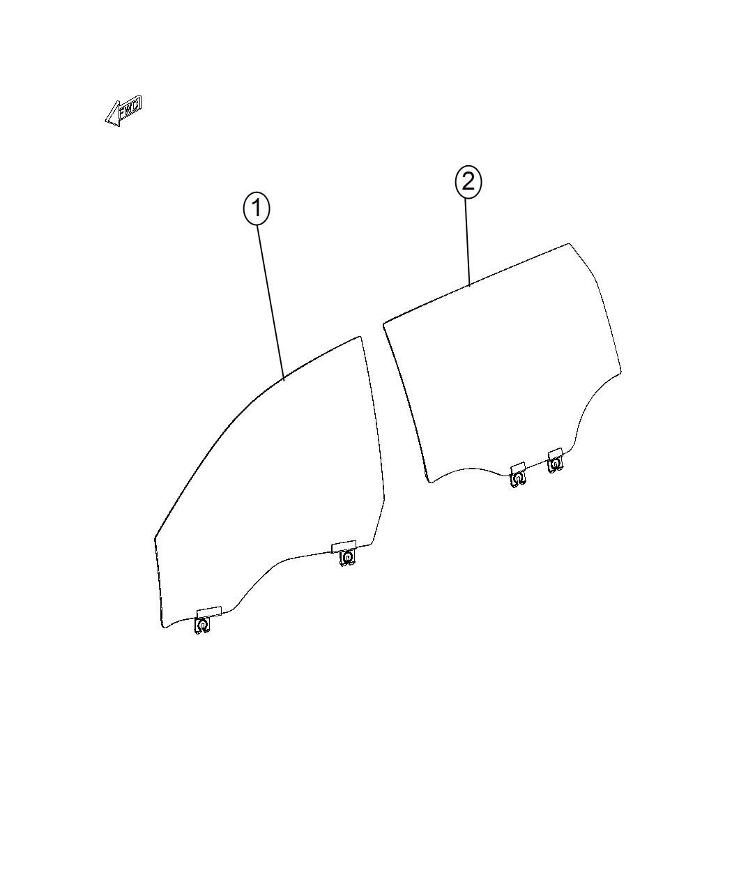 Diagram Glass, Front And Rear Door. for your Chrysler 300  M