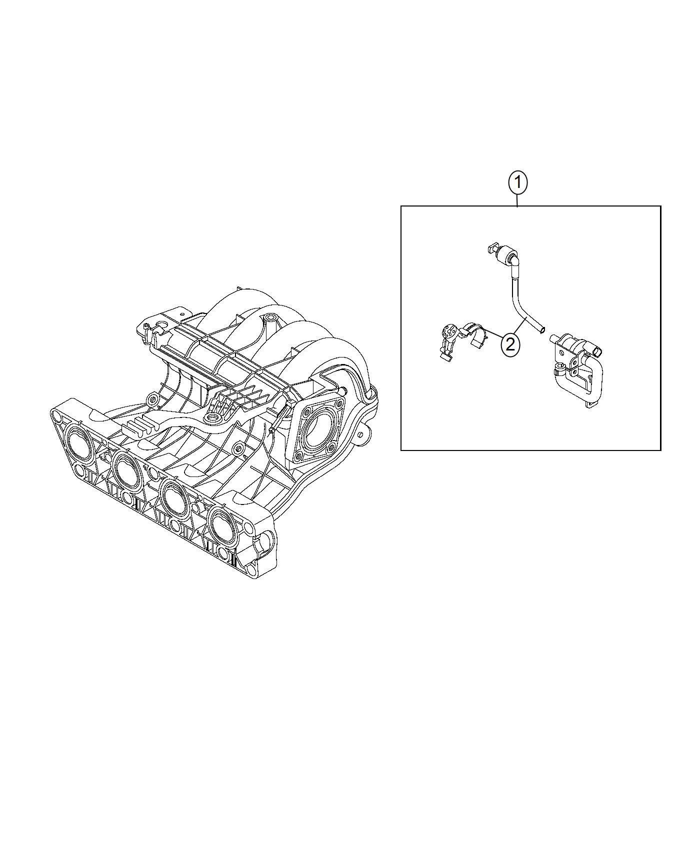 Diagram Emission Control Vacuum Harness And Valve. for your Jeep Renegade  