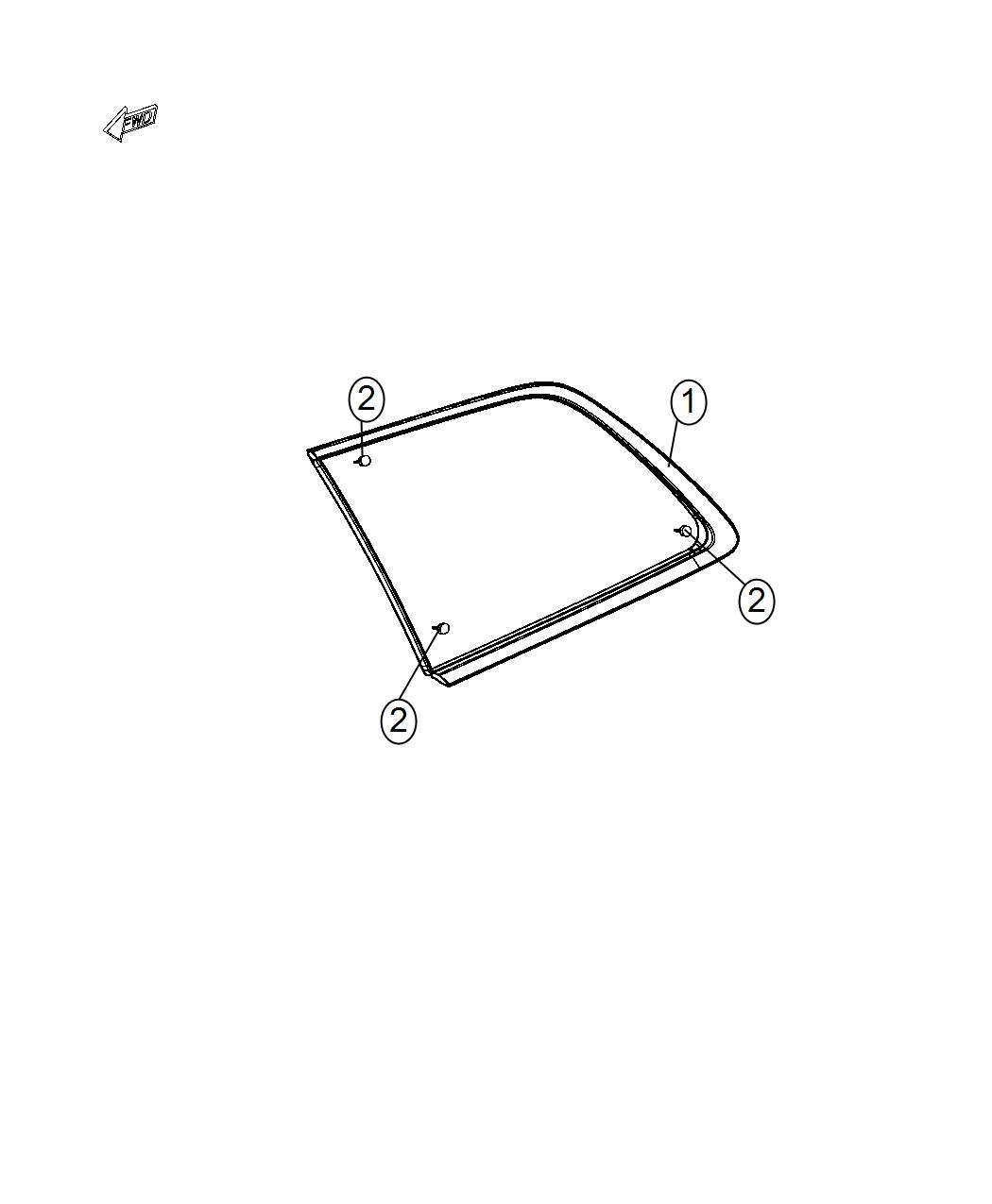 Diagram Glass. Quarter. for your Chrysler 300  M