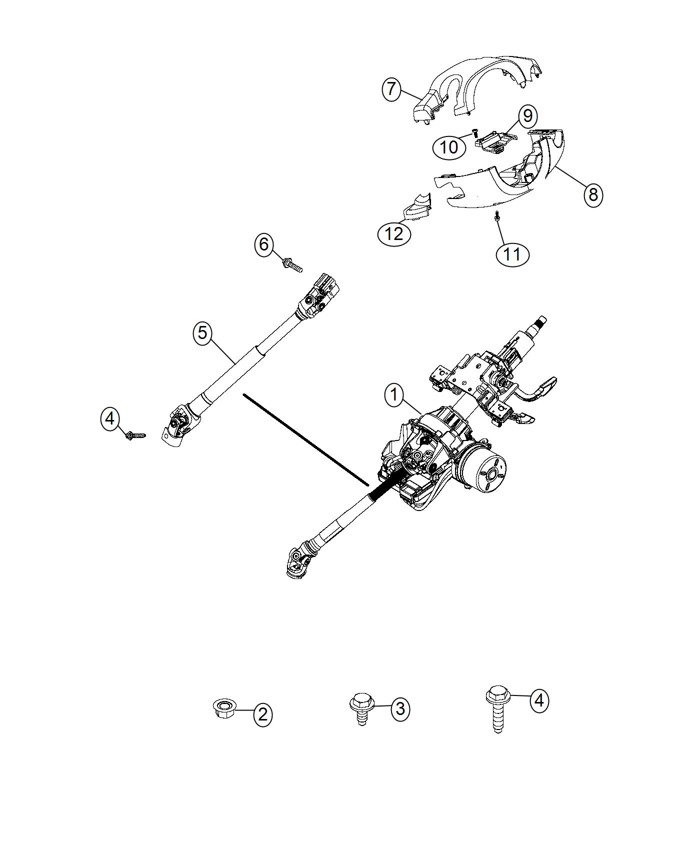 Diagram Steering Column. for your 2016 Jeep Renegade  Trailhawk 