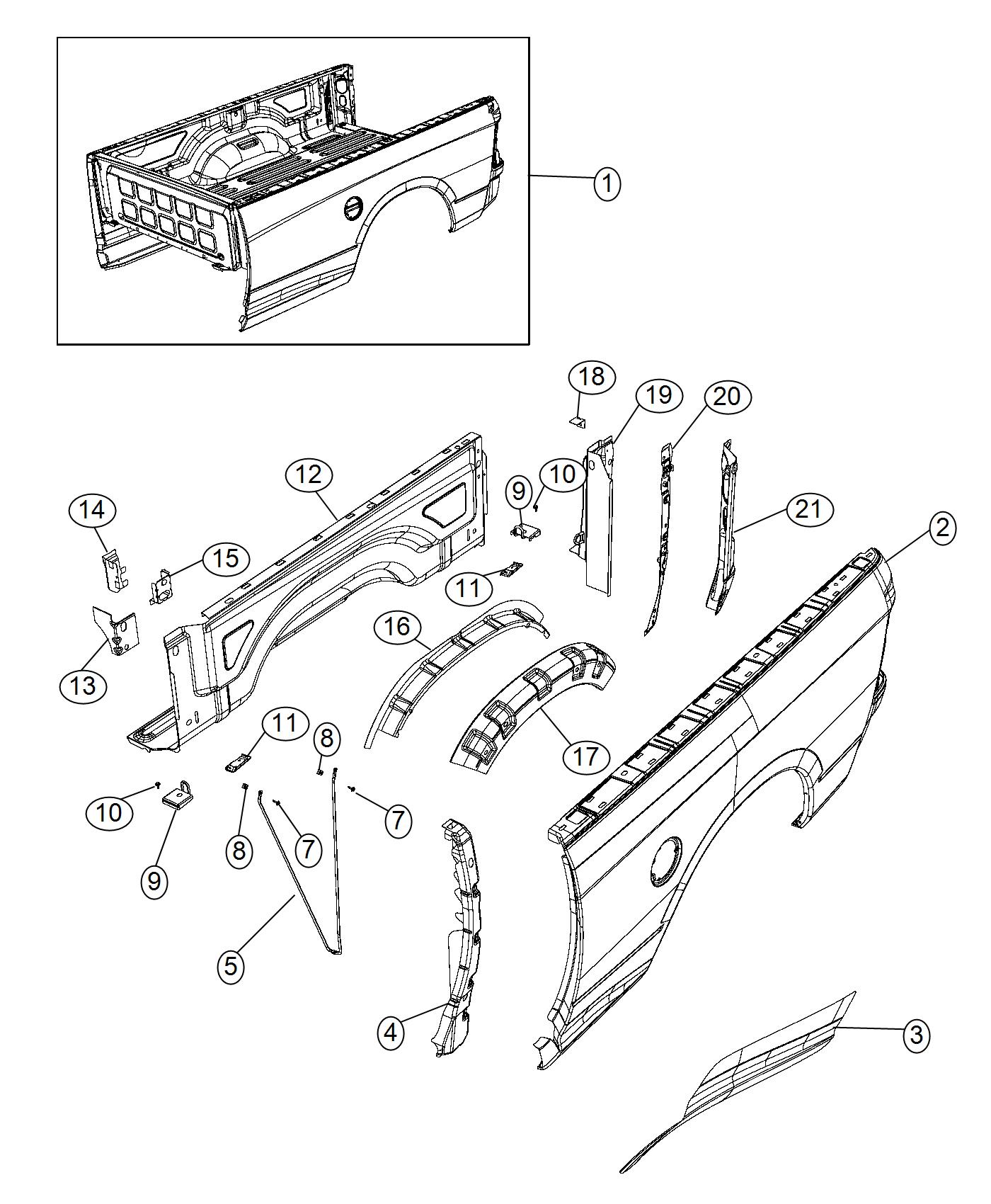 Diagram Pick-Up Box. for your 2004 Chrysler 300  M 