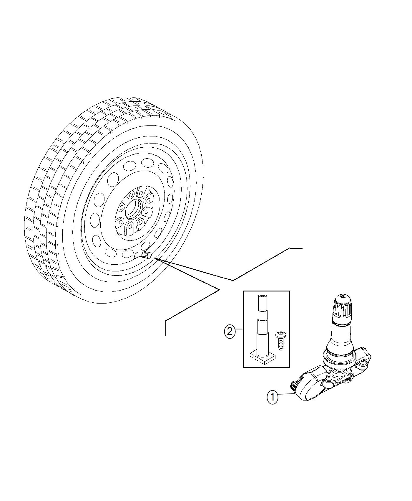 Diagram Sensor, Tire Pressure. for your Fiat 500L  