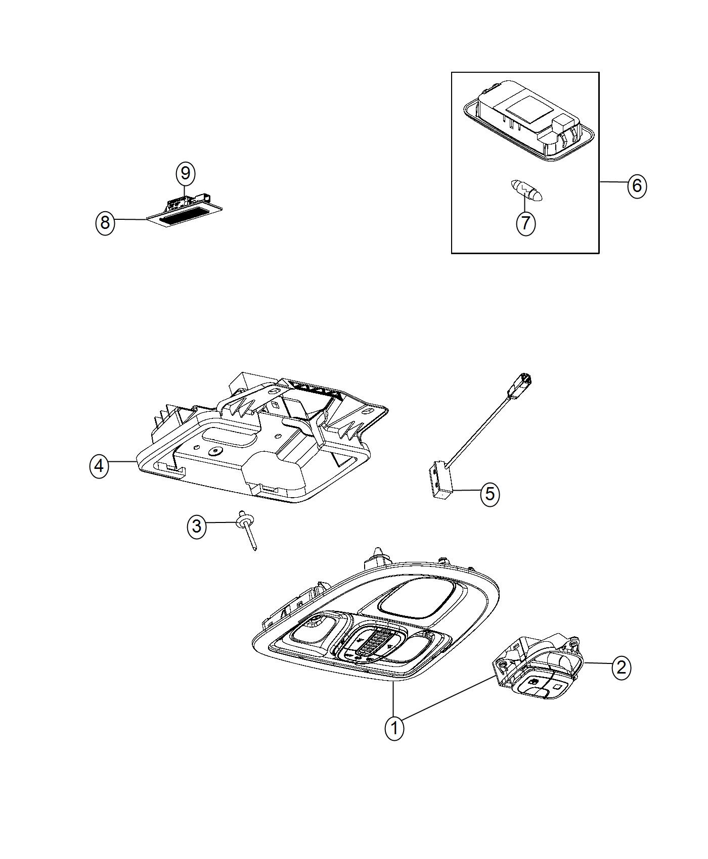 Diagram Lamp, Interior. for your 2001 Chrysler 300  M 