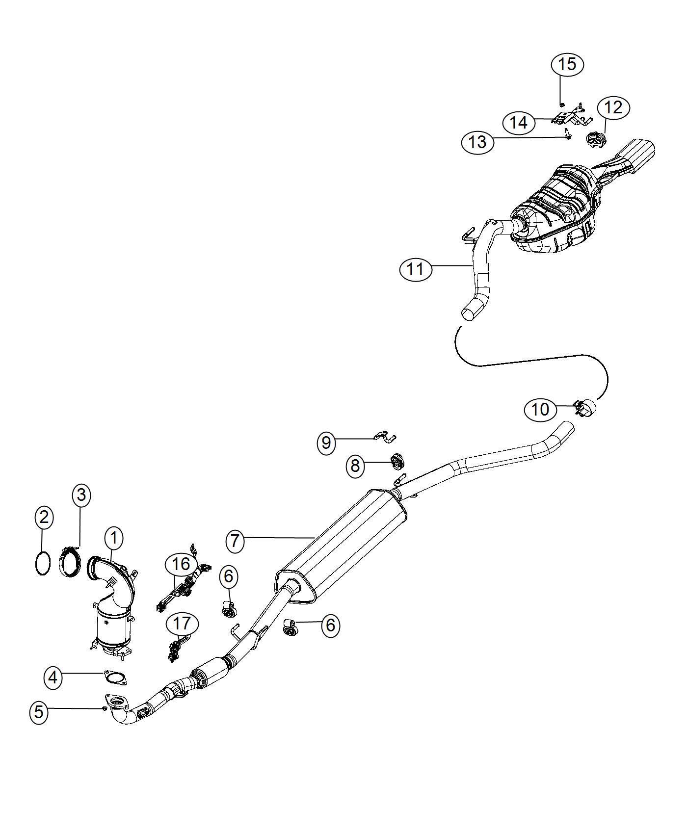 Diagram Exhaust System. for your Fiat 500L  