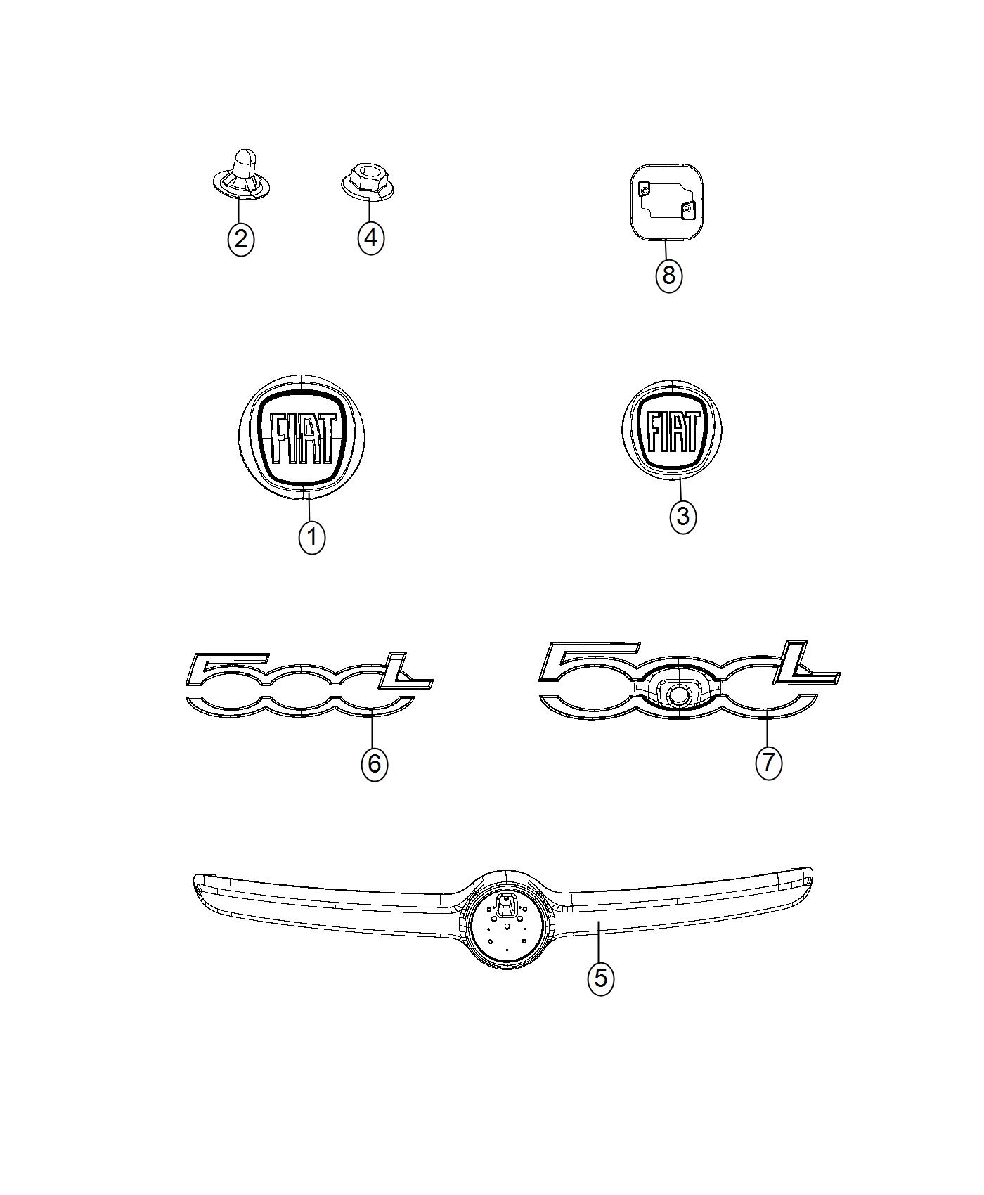 Diagram Nameplates, Emblems, and Decals. for your 2000 Chrysler 300  M 