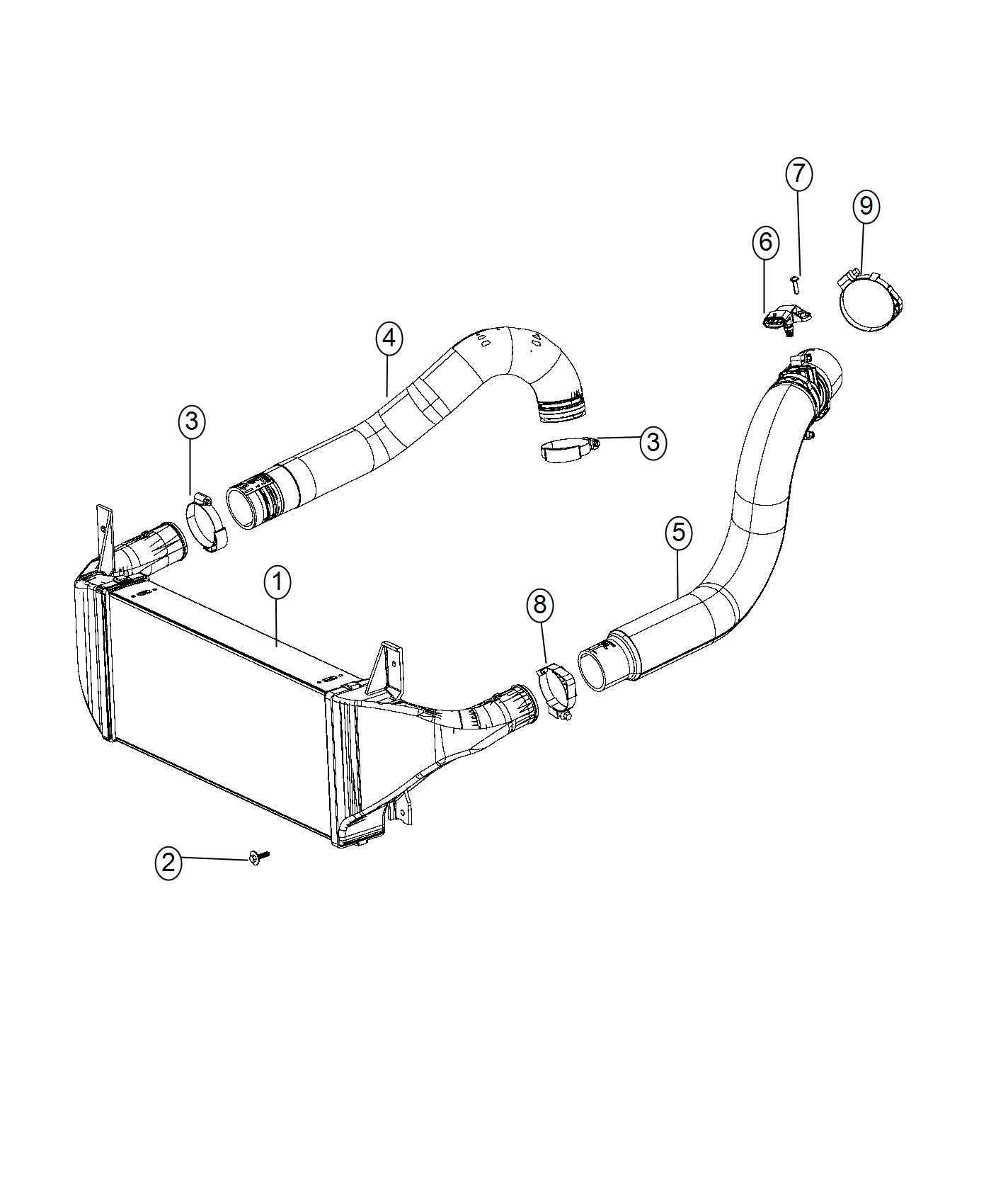 Diagram Charge Air Cooler. for your 2018 Ram 1500   