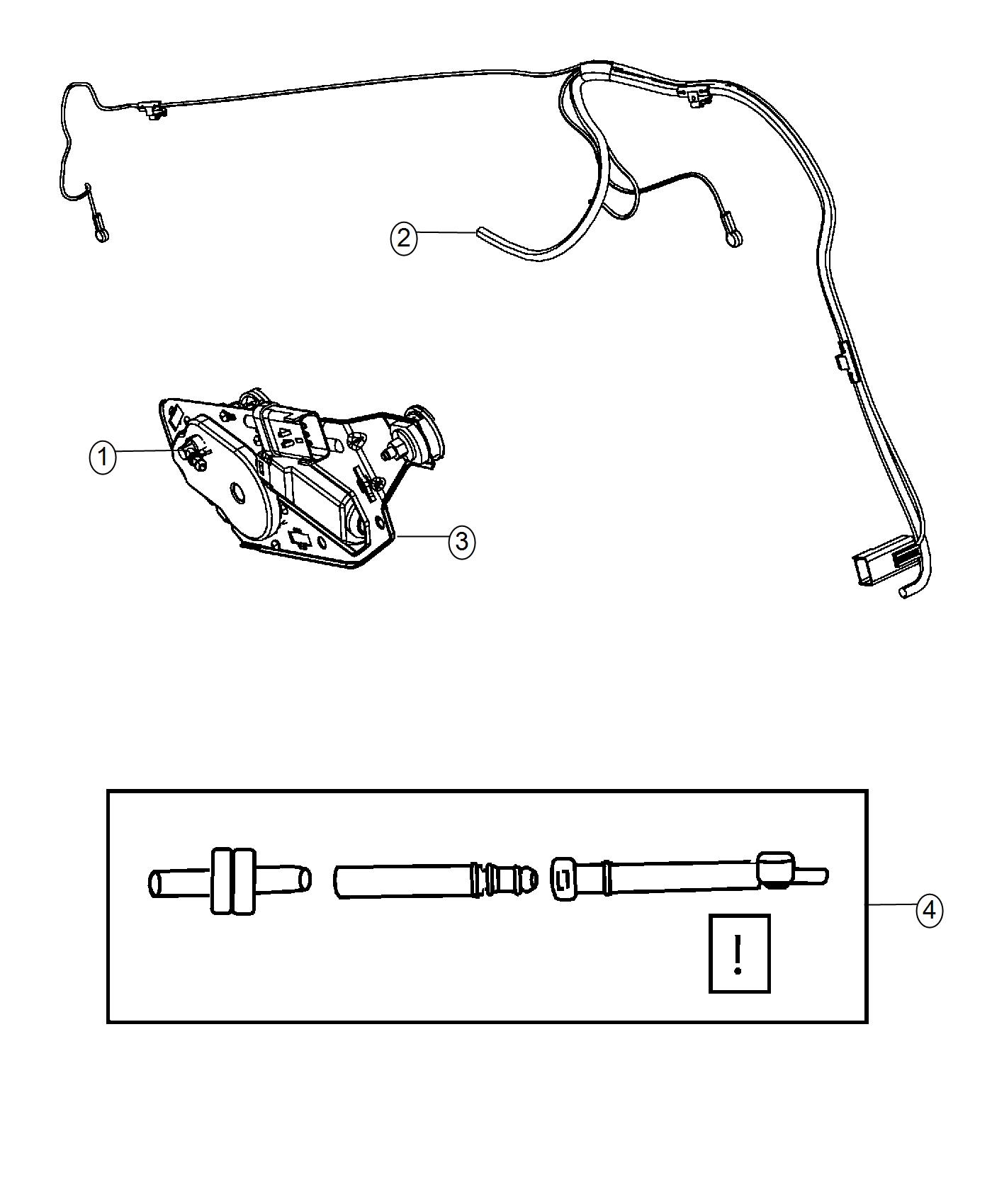 Diagram Rear Washer System. for your 2001 Chrysler 300  M 