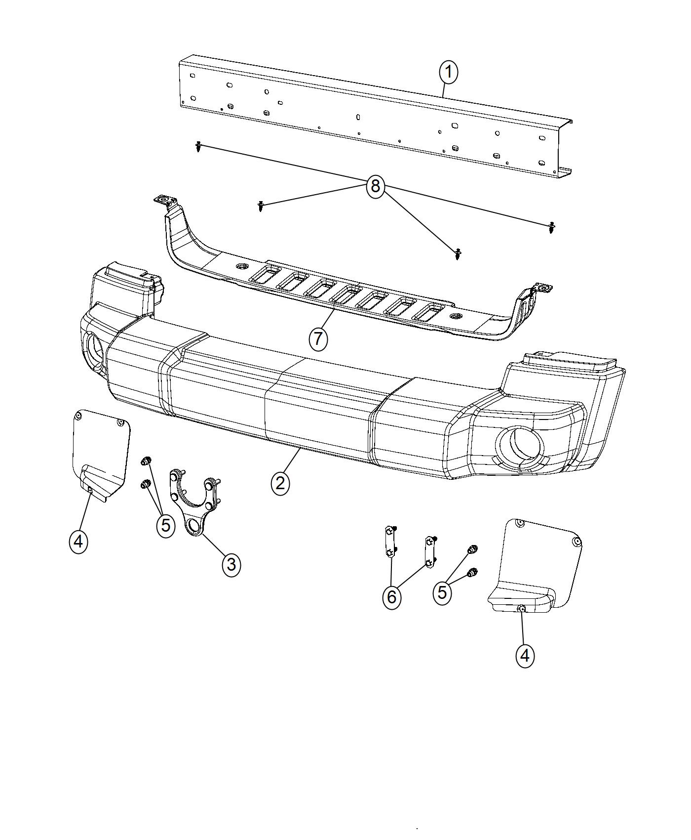 Diagram Bumper. for your Jeep Wrangler  