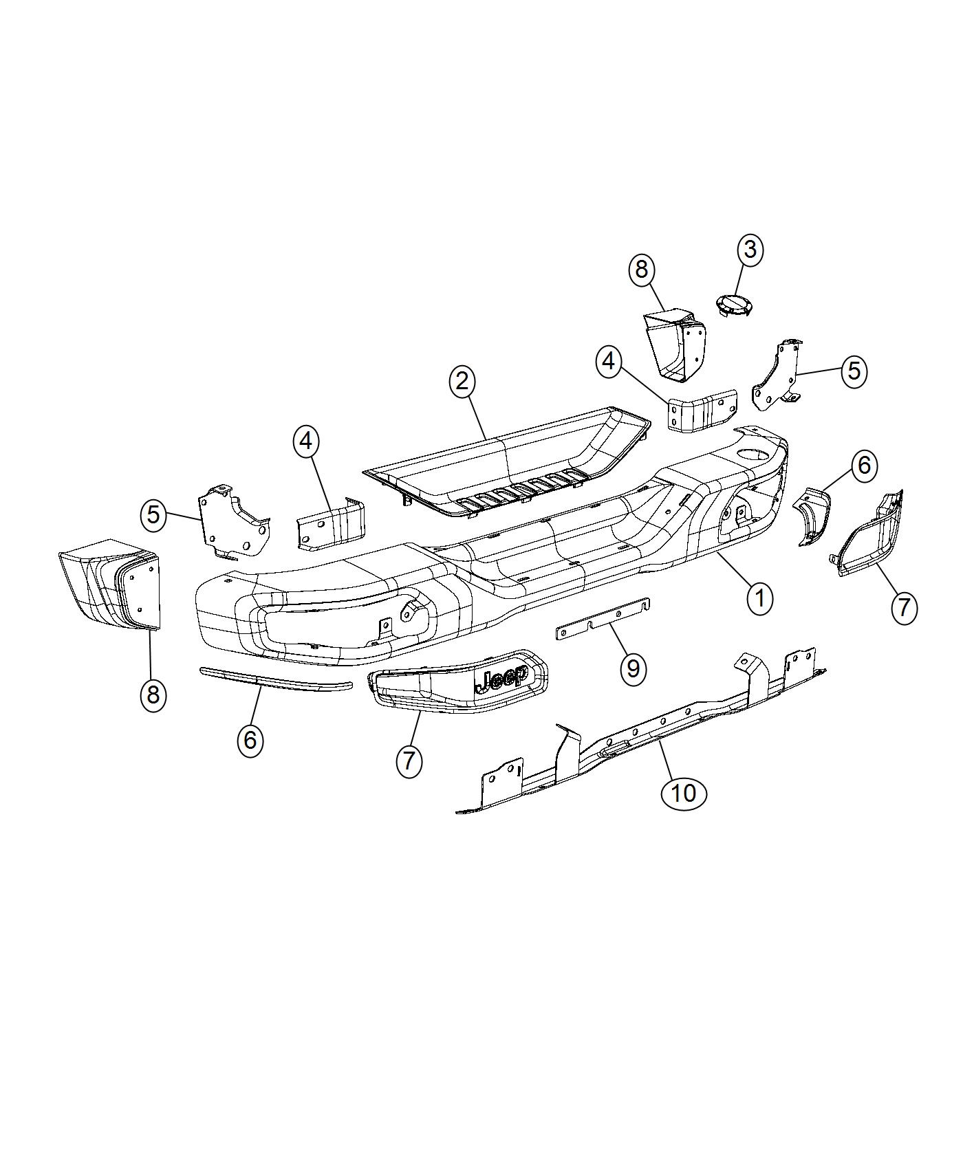 Rear Bumper. Diagram