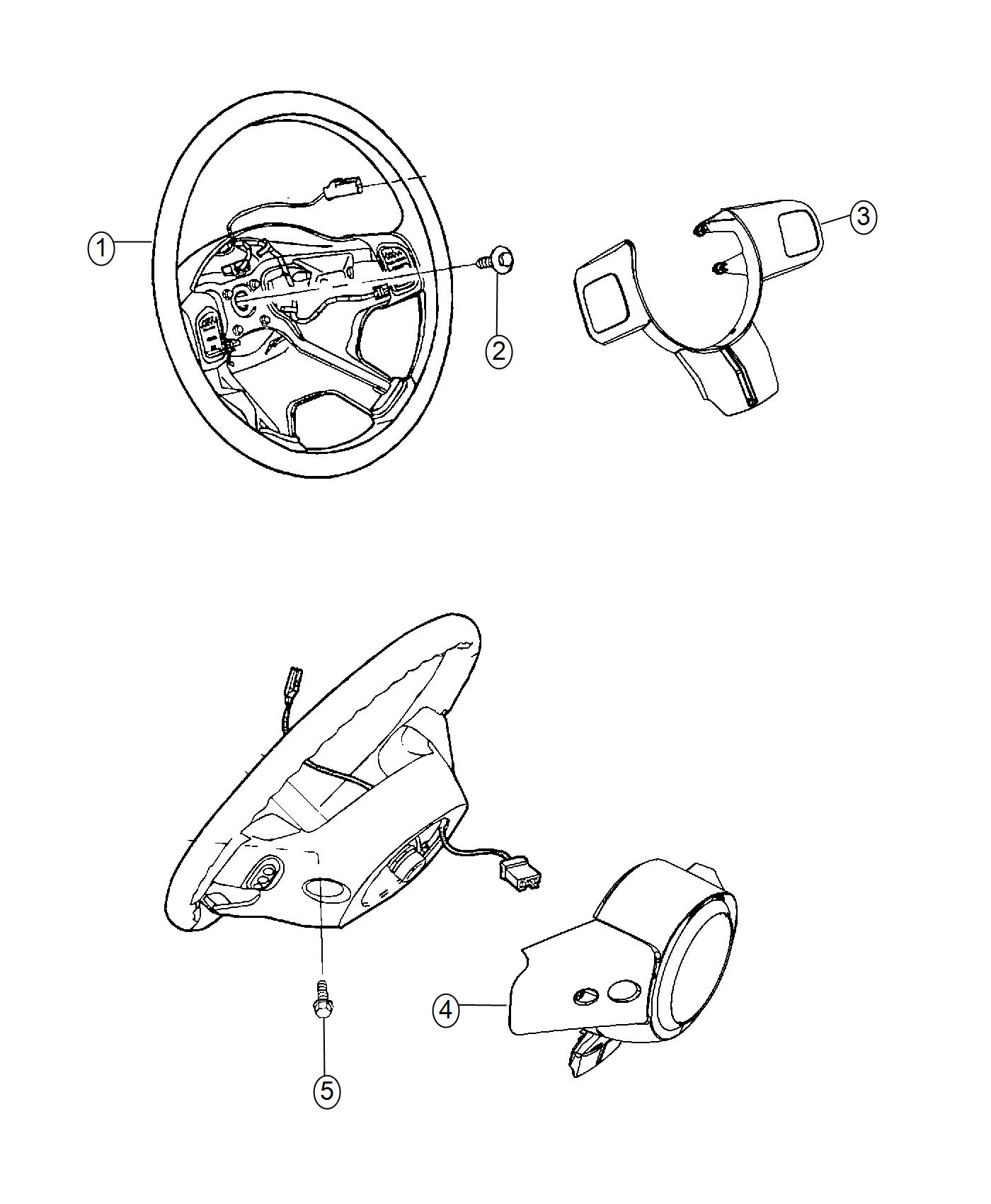 Diagram Steering Wheel. for your 2009 Dodge Avenger   