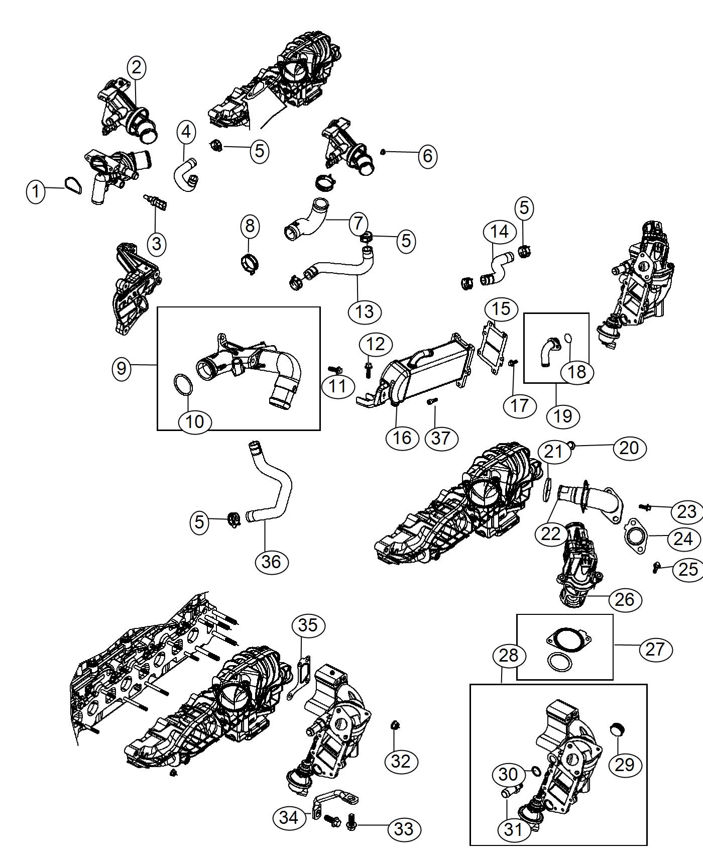 Diagram EGR Valve. for your 2019 Dodge Charger   