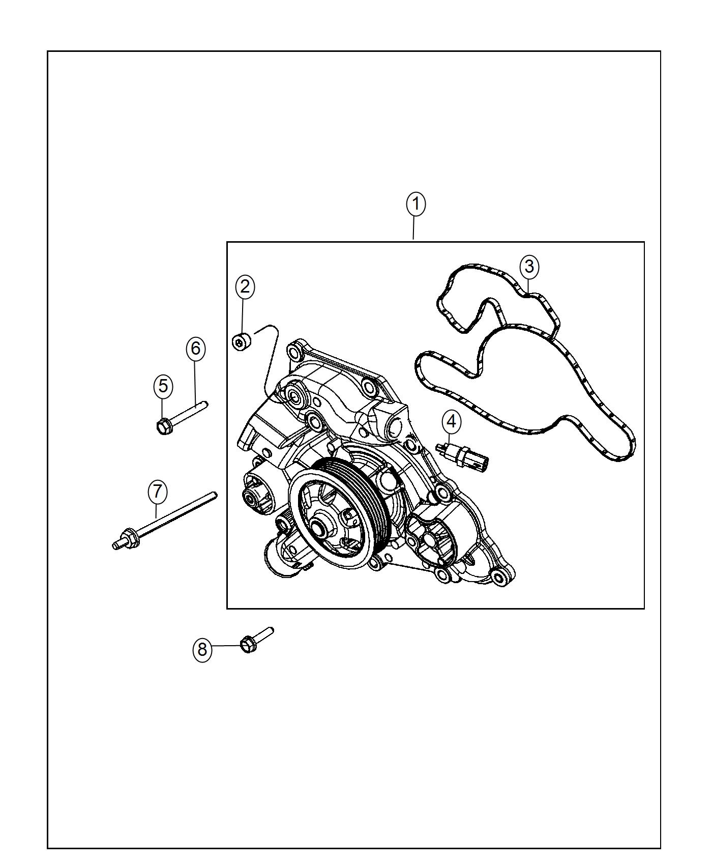 Diagram Water Pump and Related Parts. for your Chrysler