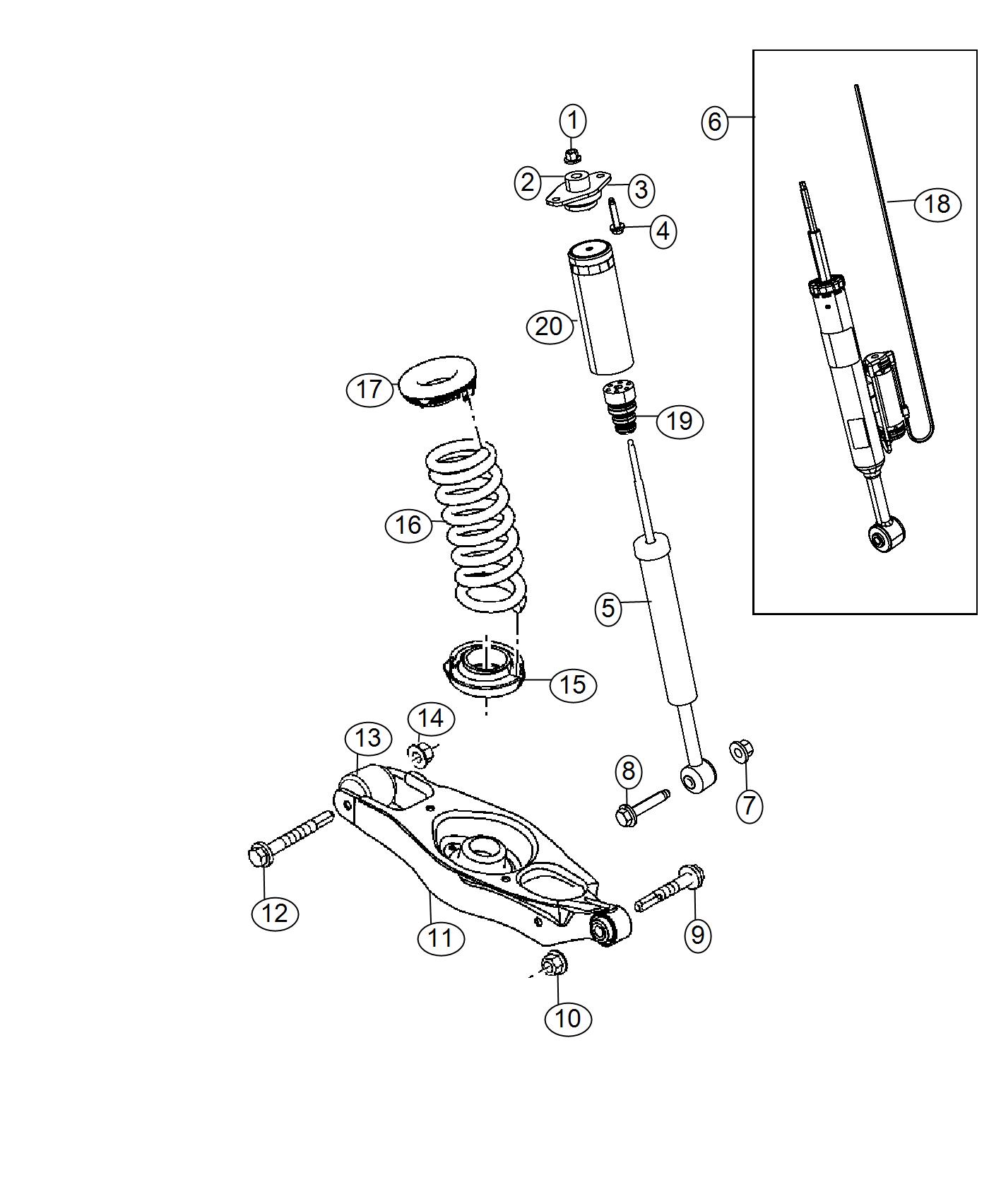 Diagram Rear Shocks,Spring Link. for your 2003 Chrysler 300 M  