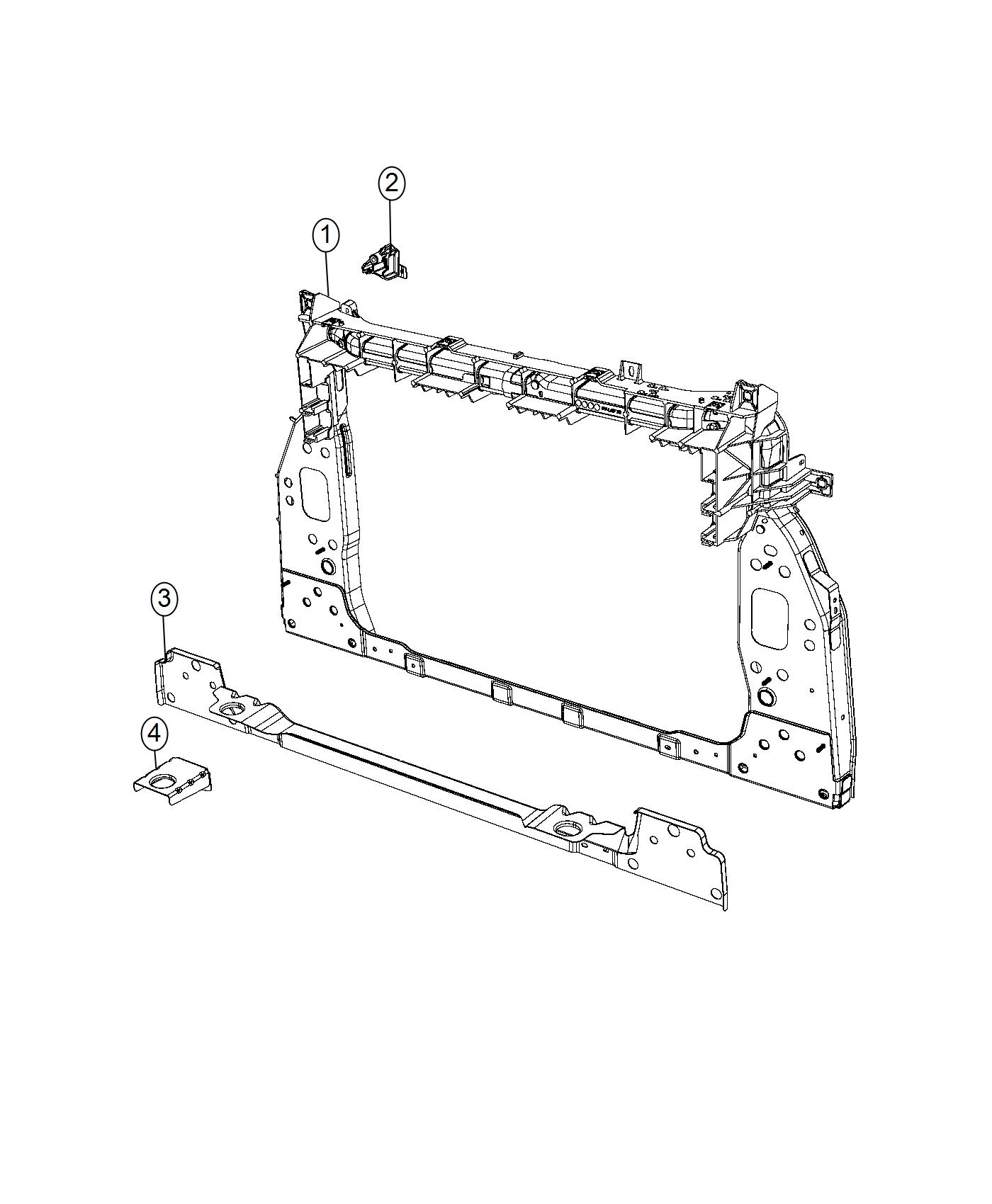 Diagram Radiator Support. for your 1999 Chrysler 300  M 