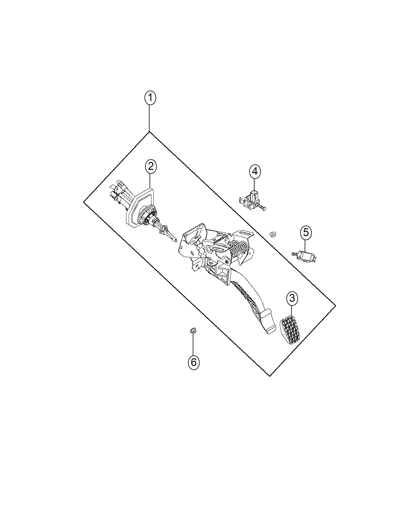 Diagram Pedal, Clutch. for your 1999 Dodge Avenger   