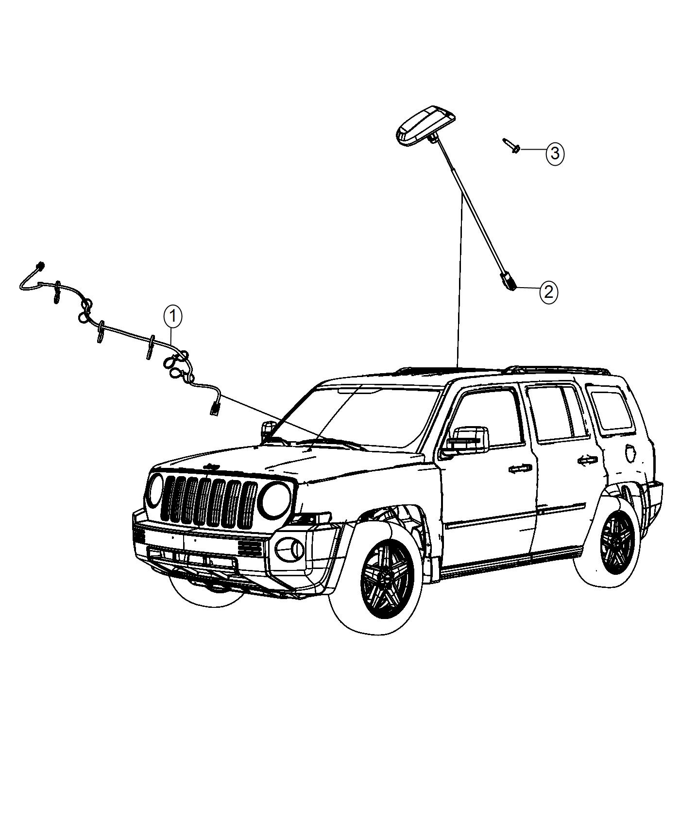 Diagram Satellite Radio System. for your 2017 Jeep Patriot  LATITUDE 