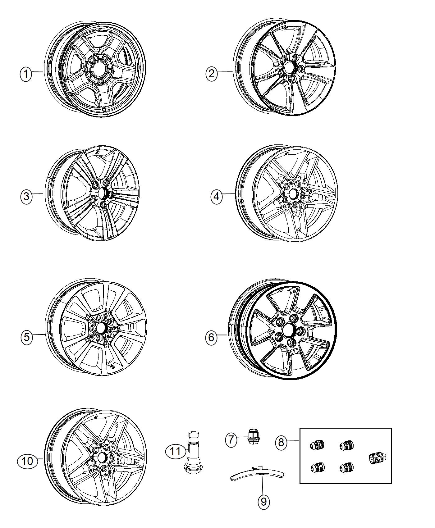 Wheels and Hardware. Diagram