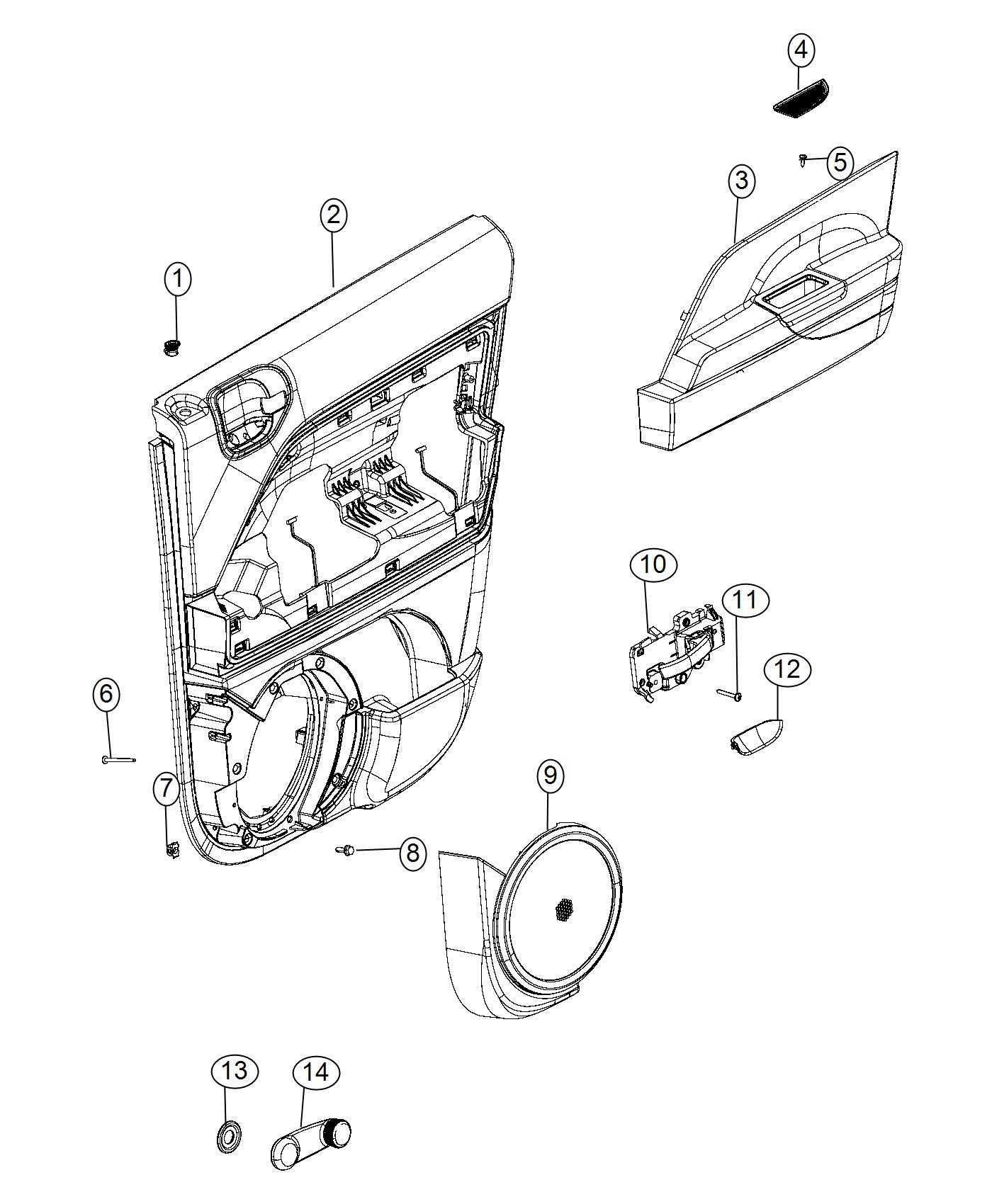 Rear Door Trim Panels. Diagram