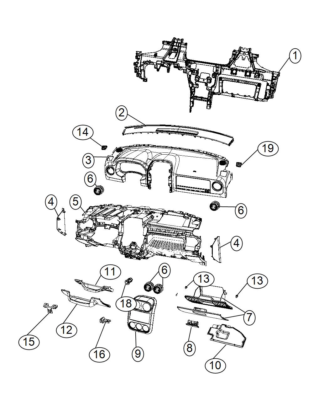 Instrument Panel and Structure. Diagram