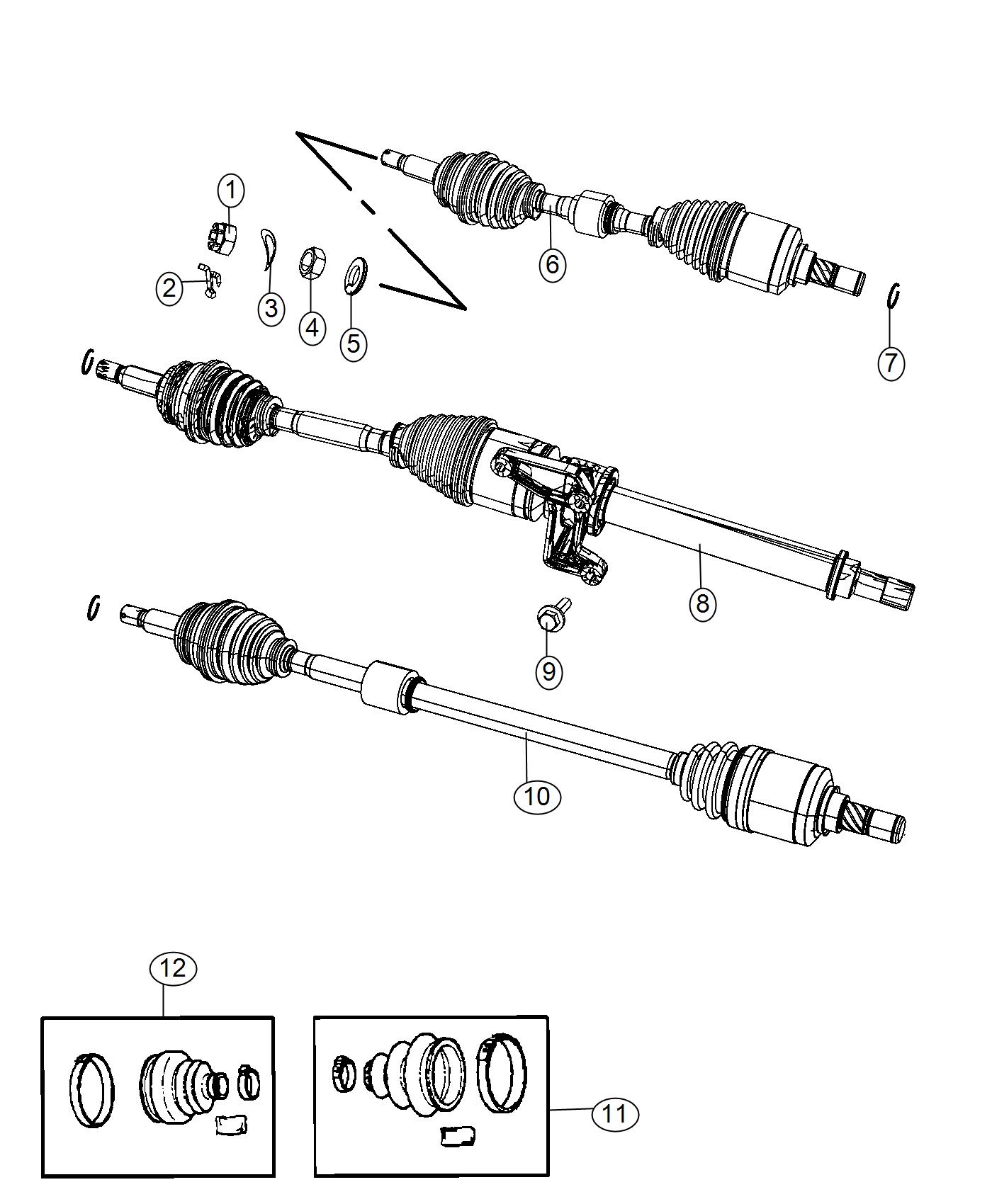 Diagram Shafts, Axle. for your Chrysler 300  M