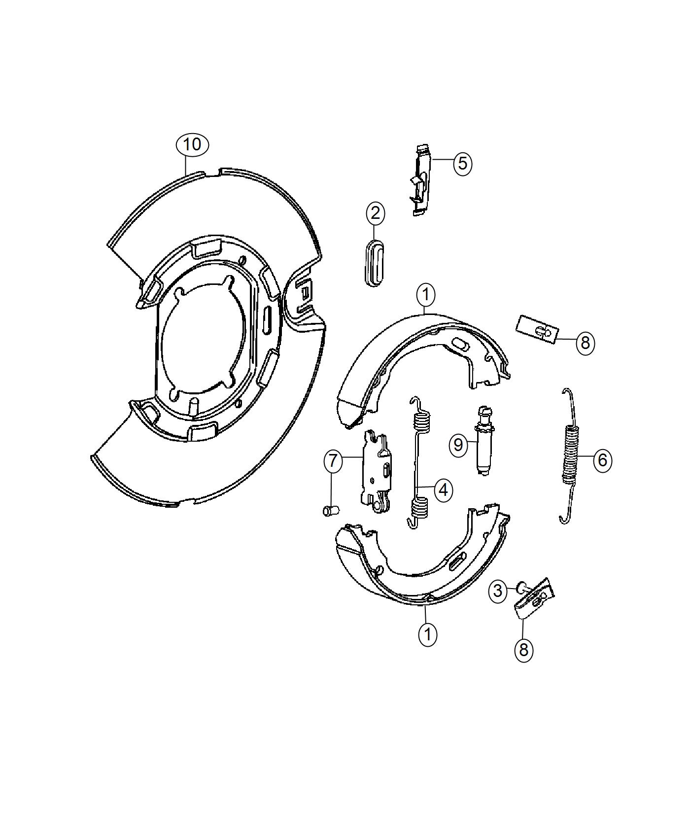 Diagram Park Brake Assembly,Rear Disc. for your Dodge