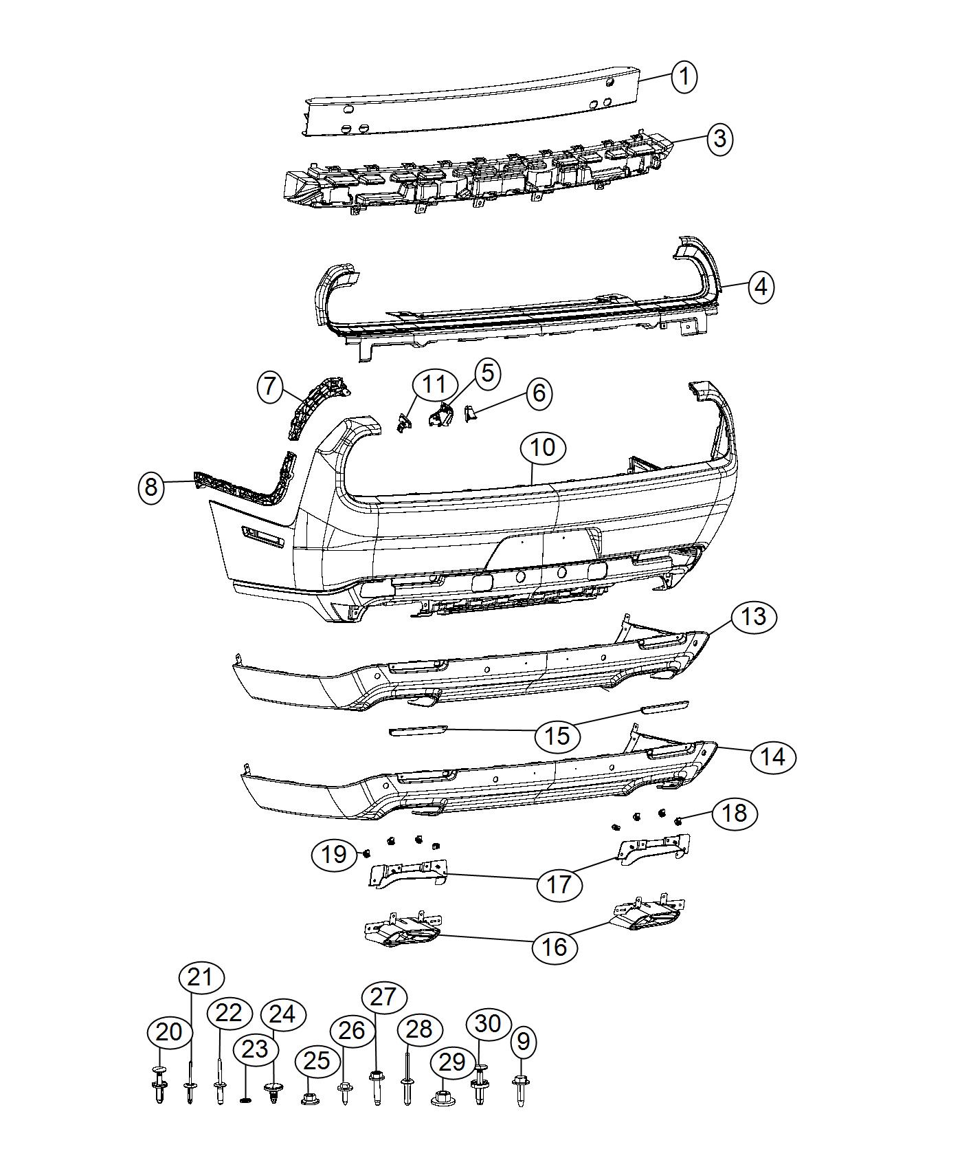 Fascia, Rear. Diagram