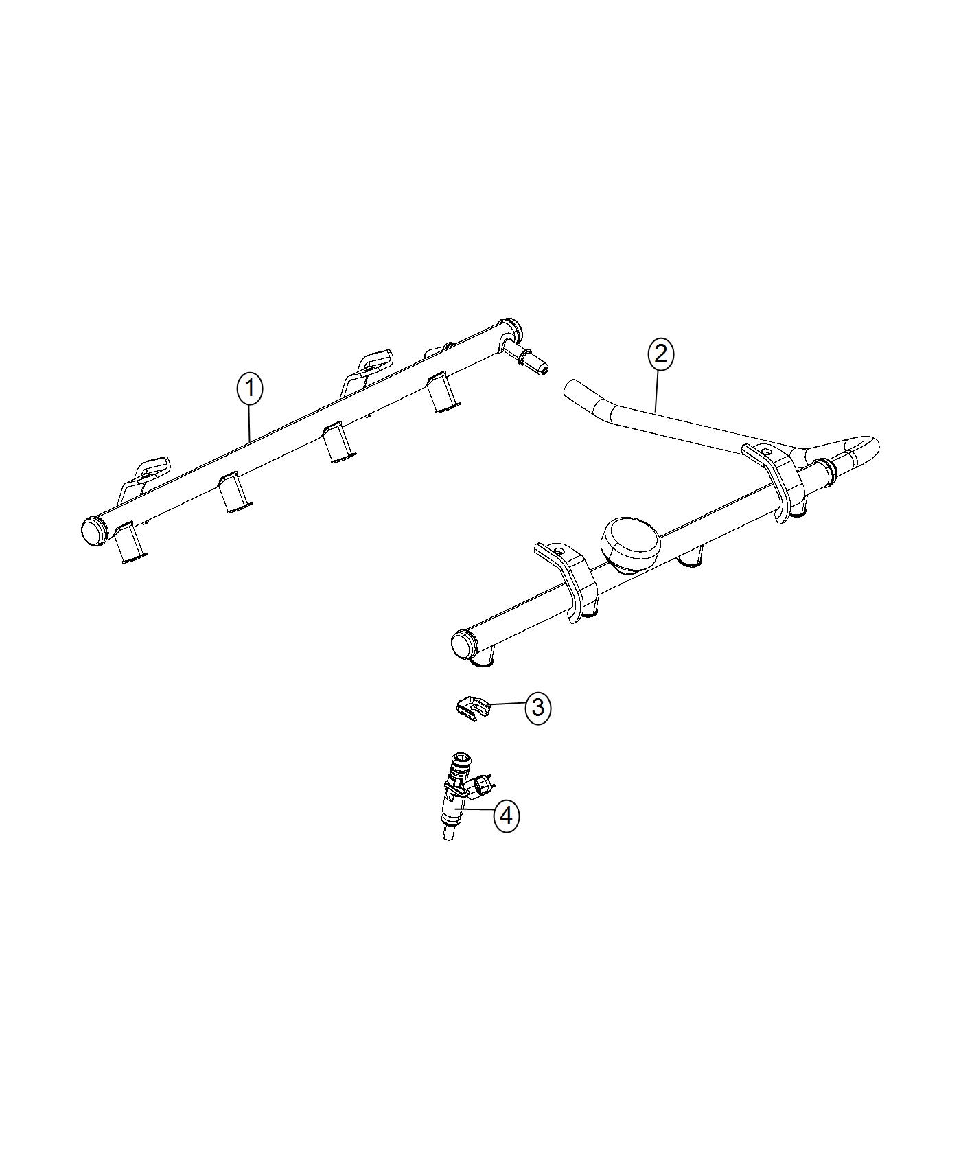 Diagram Fuel Rail 6.2L [6.2L SUPERCHARGED HEMI V8 SRT ENGINE]. for your 2017 Dodge Challenger 6.2L SuperCharged V8 M/T SRT Hellcat 