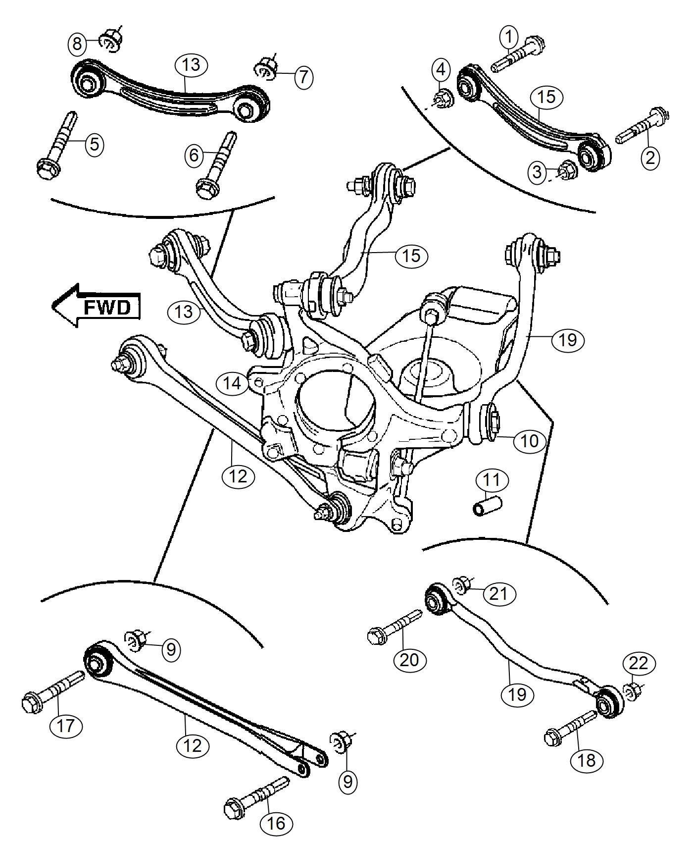 Diagram Suspension,Rear Links,Knuckles. for your Dodge