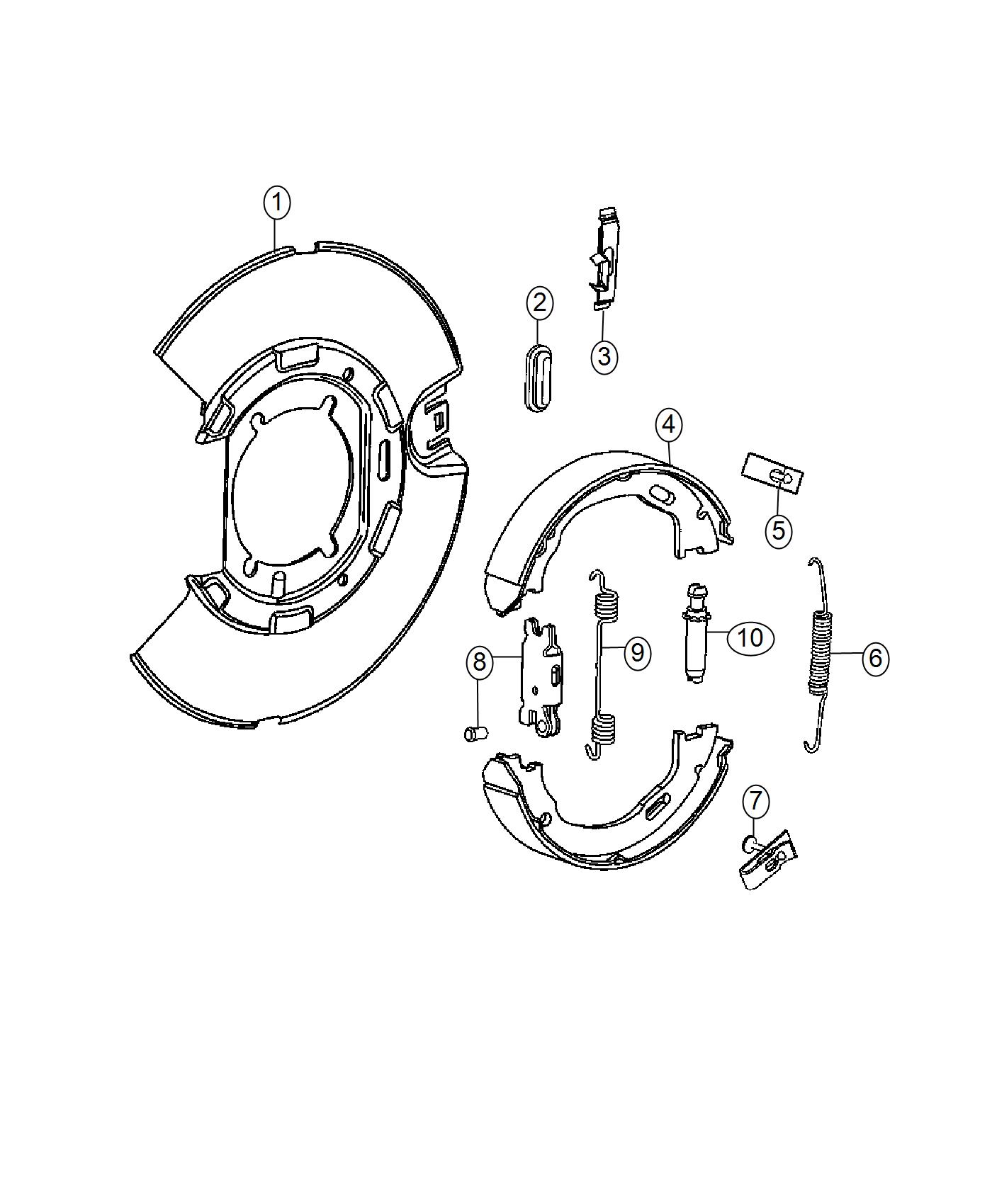Diagram Park Brake Assembly,Rear Disc. for your Dodge
