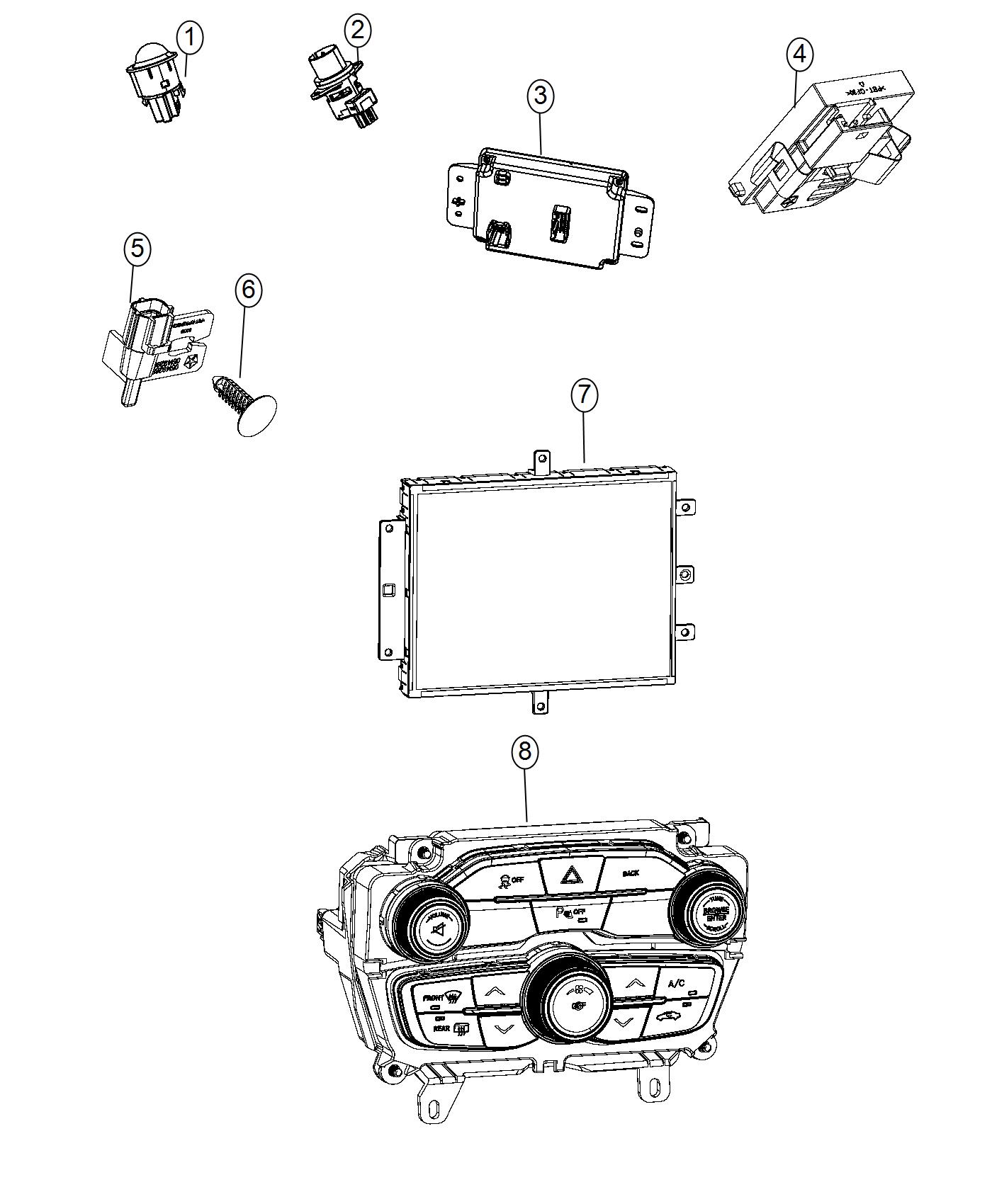 Diagram A/C and Heater Controls. for your Dodge Charger  