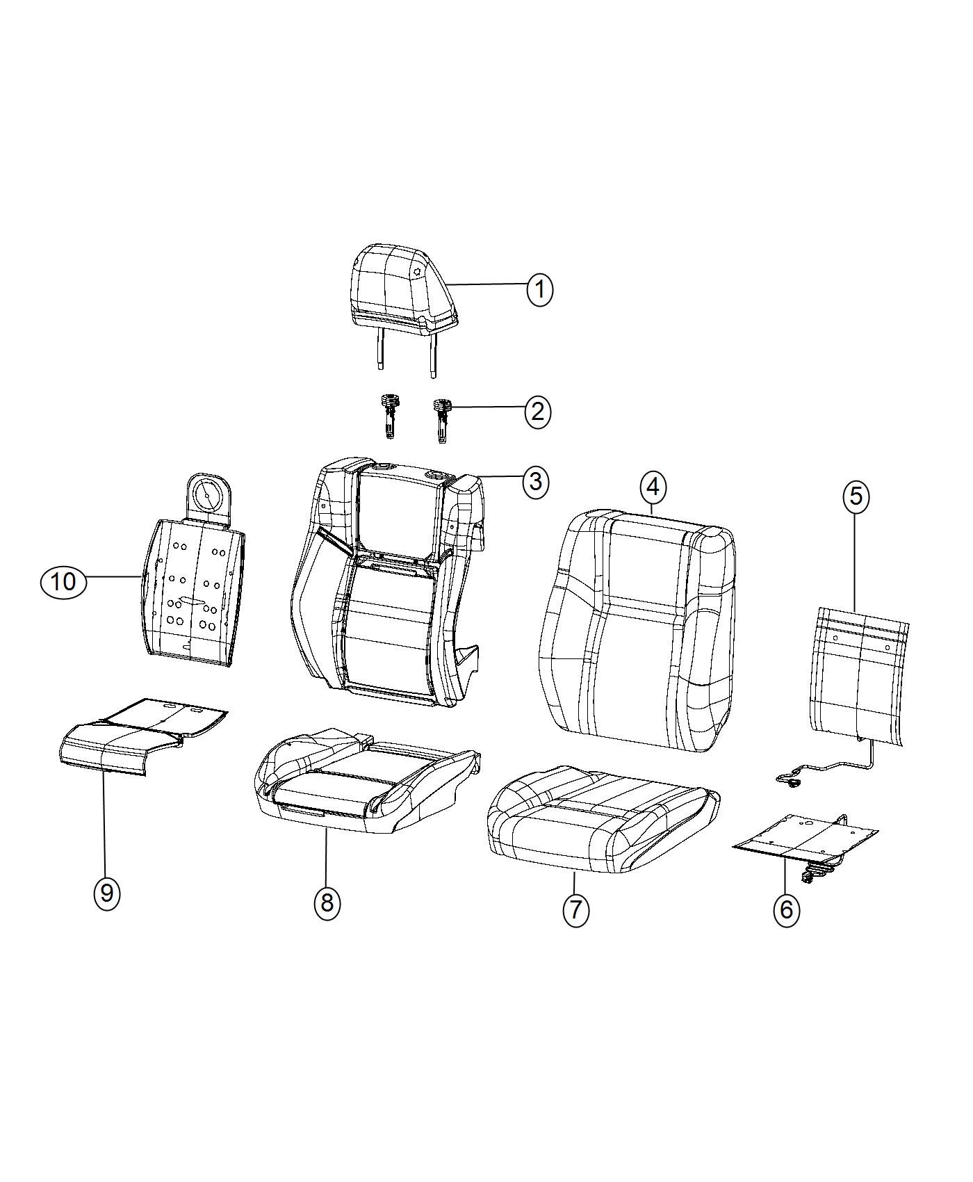 Front Seat - Bucket. Diagram