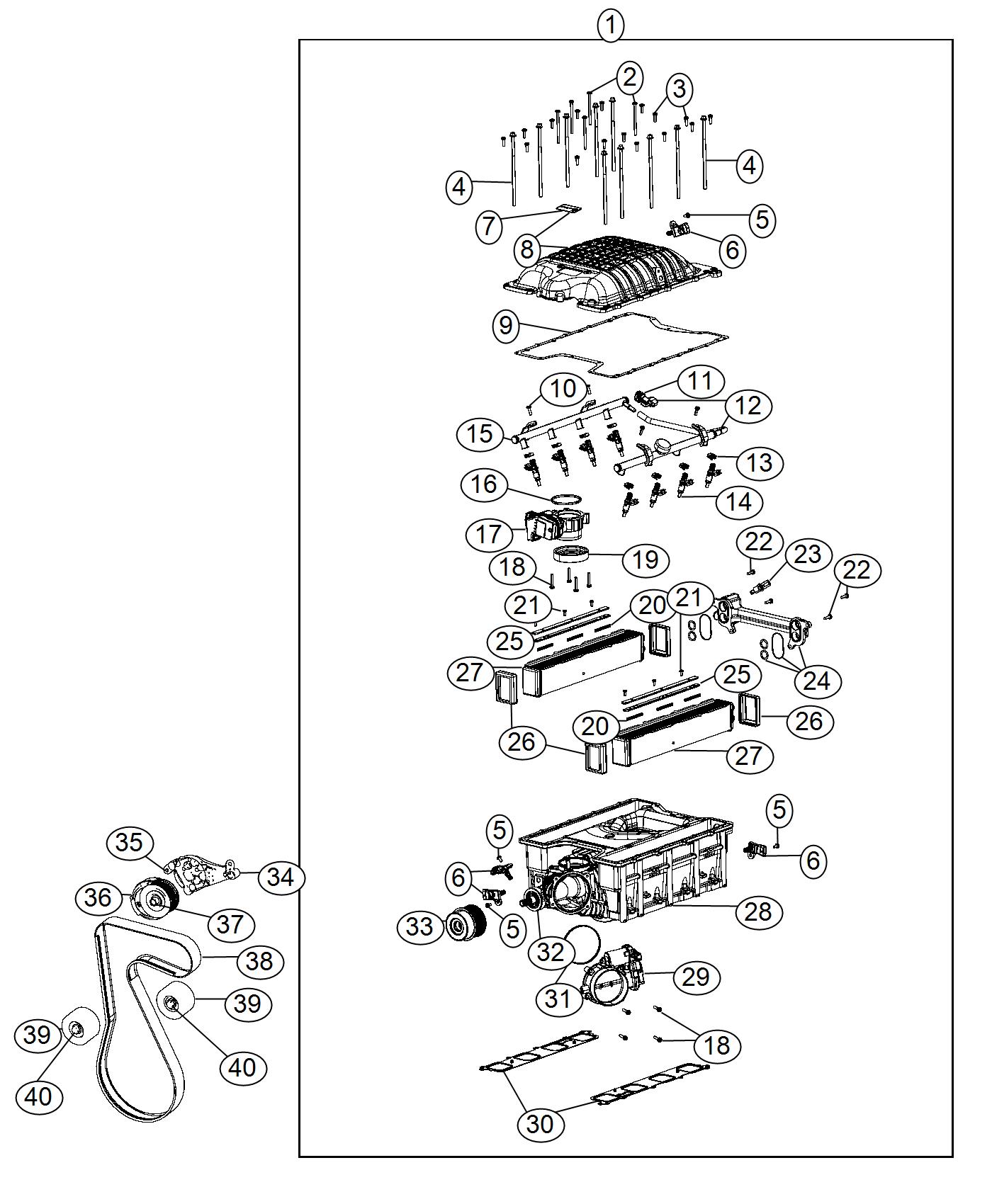 Supercharger 6.2L. Diagram