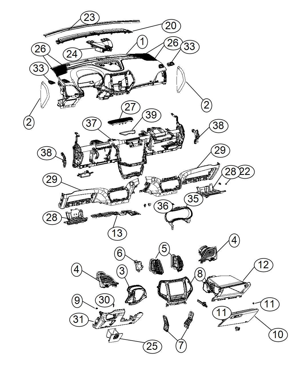 Diagram Instrument Panel. for your 2000 Chrysler 300  M 