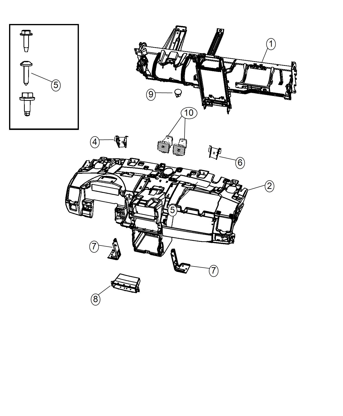 Diagram Instrument Panel Structure. for your Chrysler 300  M