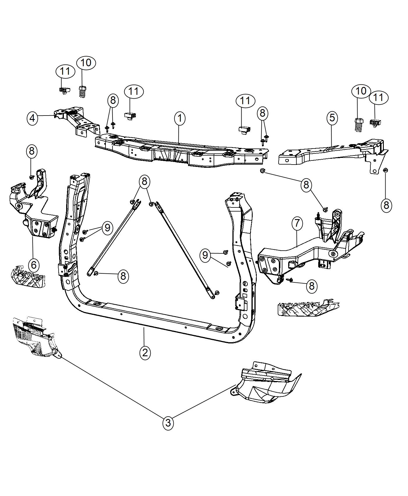 Diagram Radiator Support. for your Chrysler 300  M