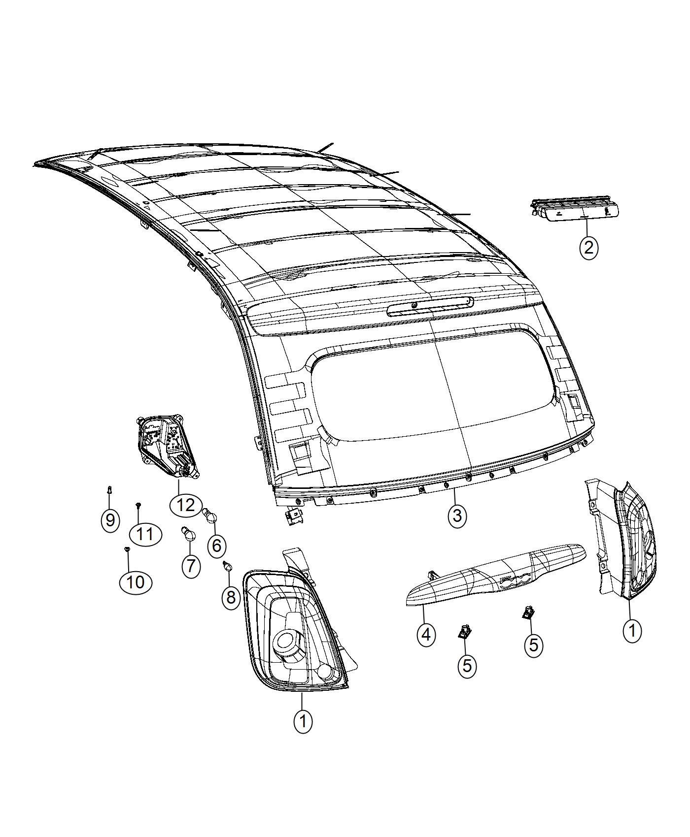Diagram Rear, Lamps. for your Dodge