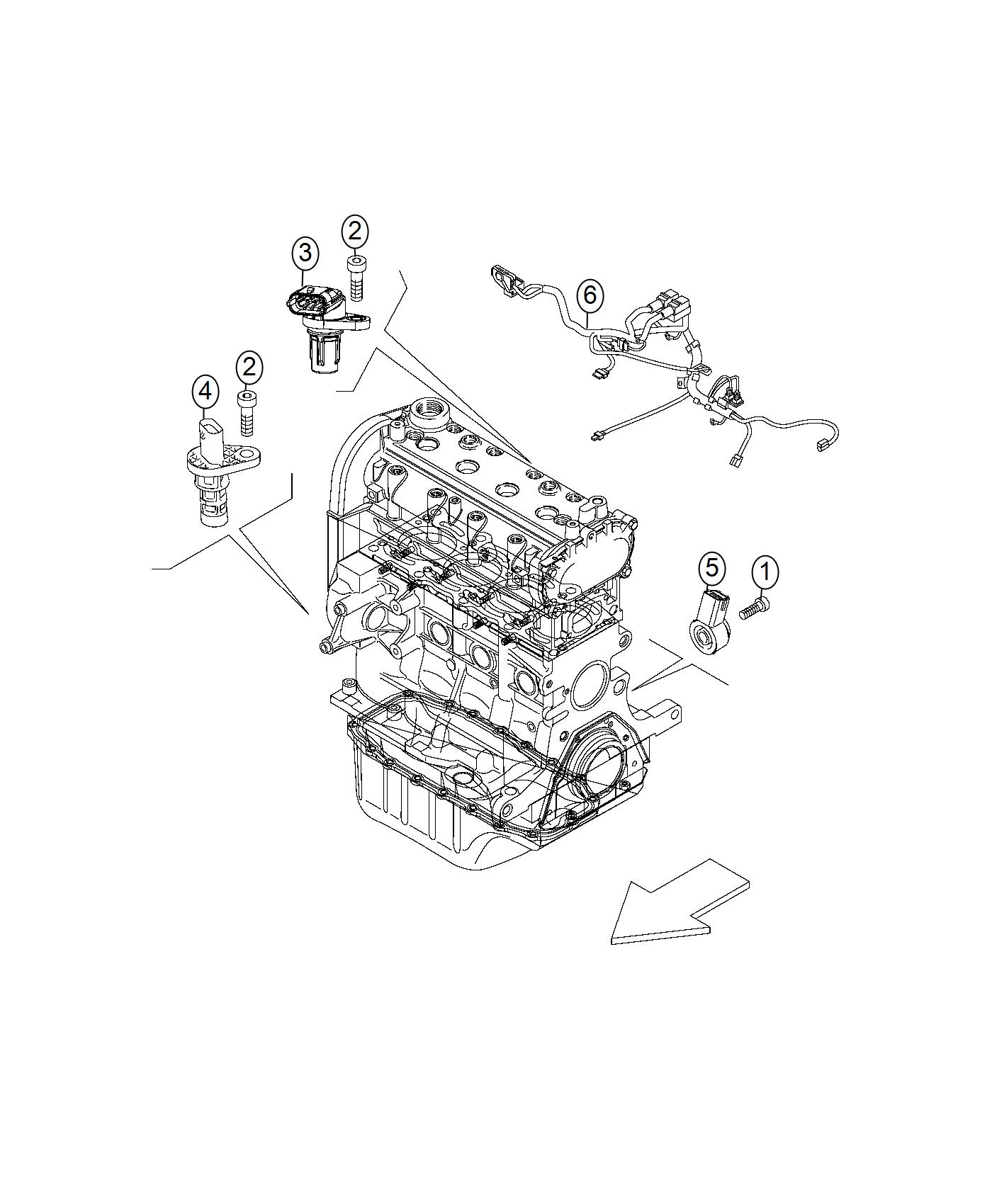 Diagram Sensors, Engine. for your Dodge