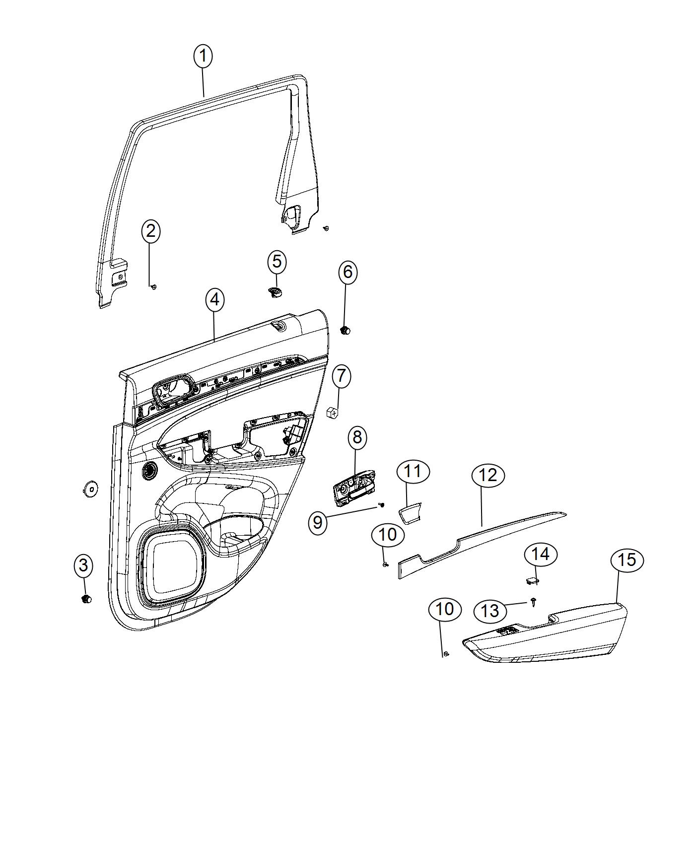 Rear Door Trim Panels. Diagram