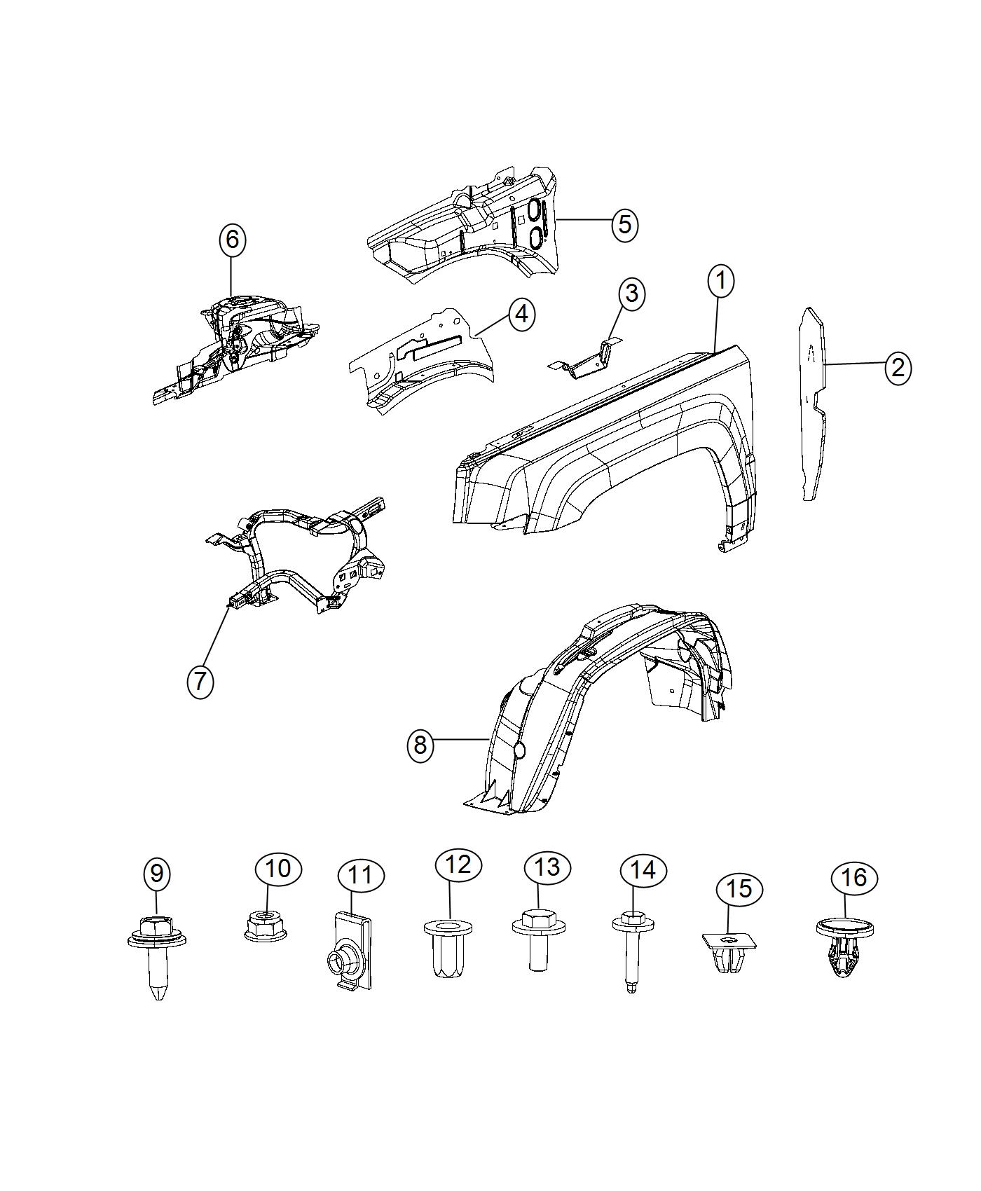 Front Fender. Diagram