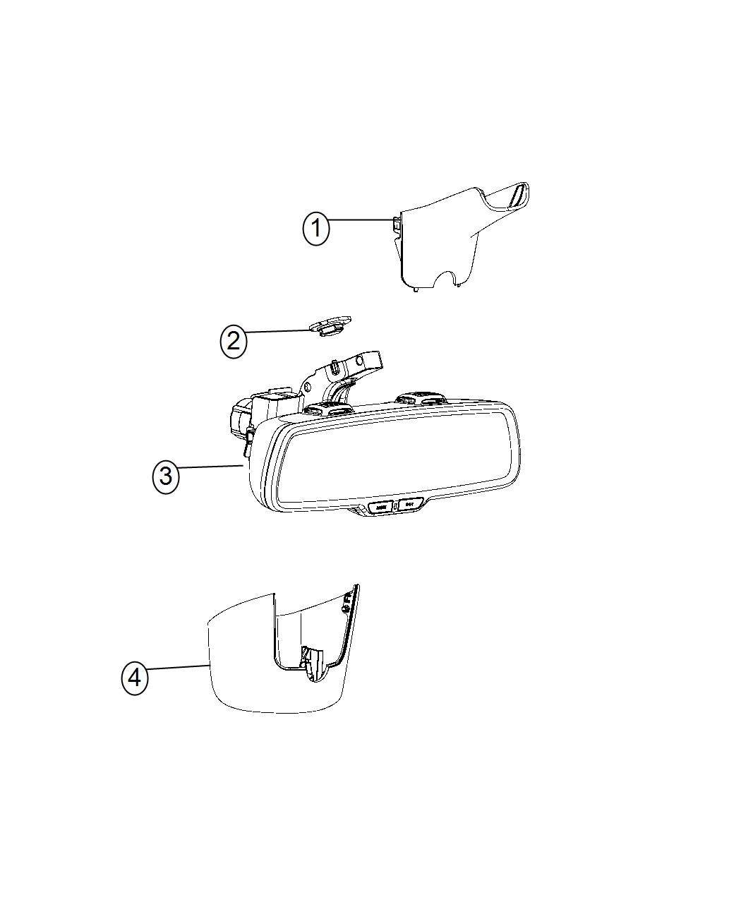 Diagram Glass, Interior Rearview. for your 1999 Chrysler 300  M 