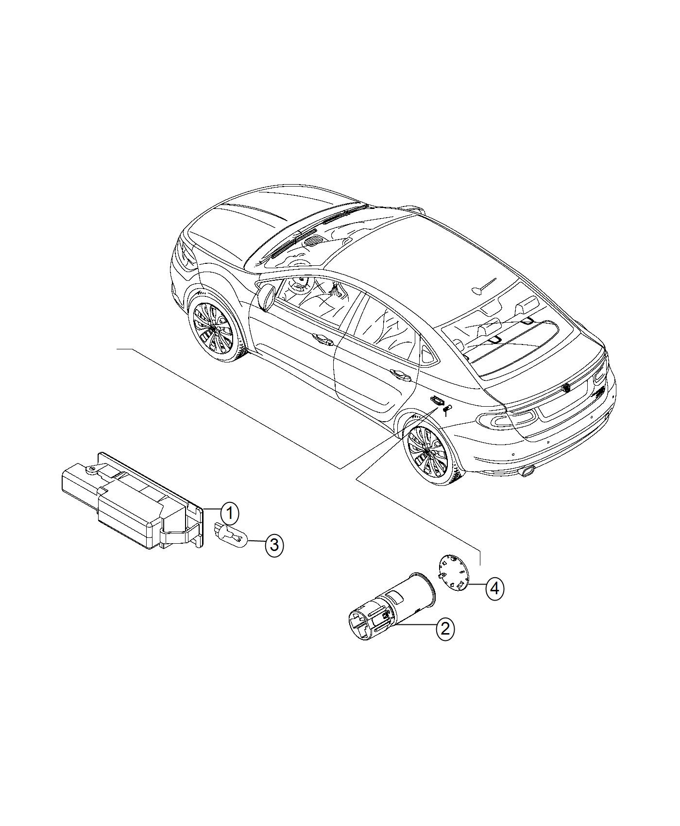 Diagram Rear Cargo Lamp And Power Outlet Left Side. for your 2001 Chrysler 300  M 