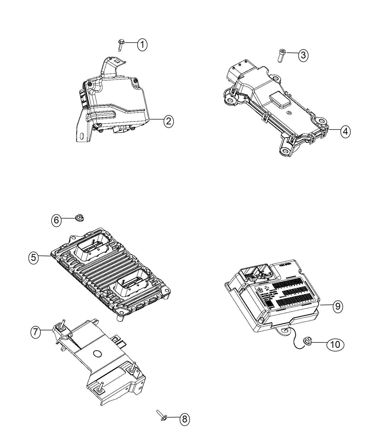 Diagram Modules, Engine Compartment. for your Chrysler 300  M