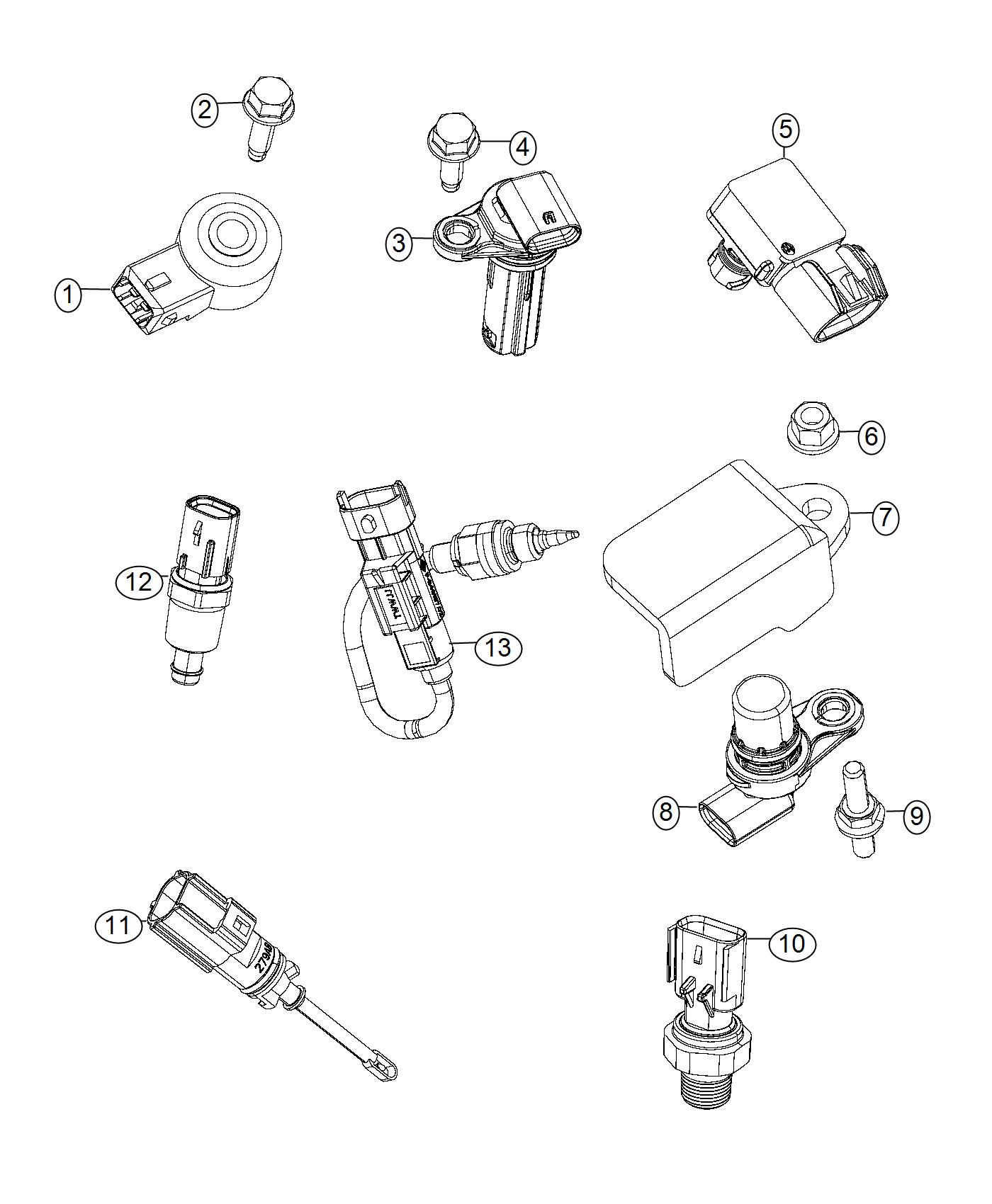 Diagram Sensors, Engine. for your Chrysler