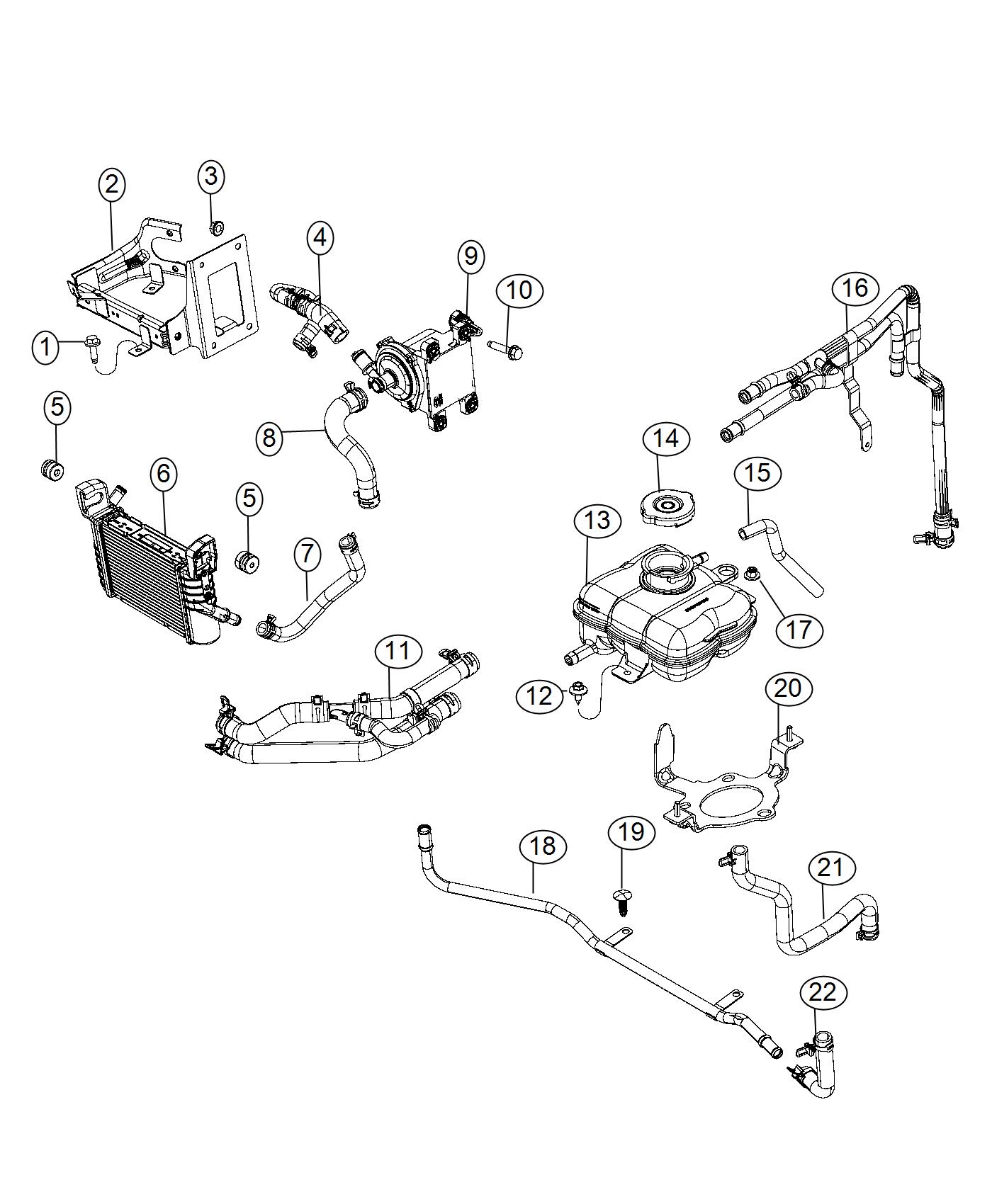 Auxiliary Cooling System Hellcat LTR. Diagram