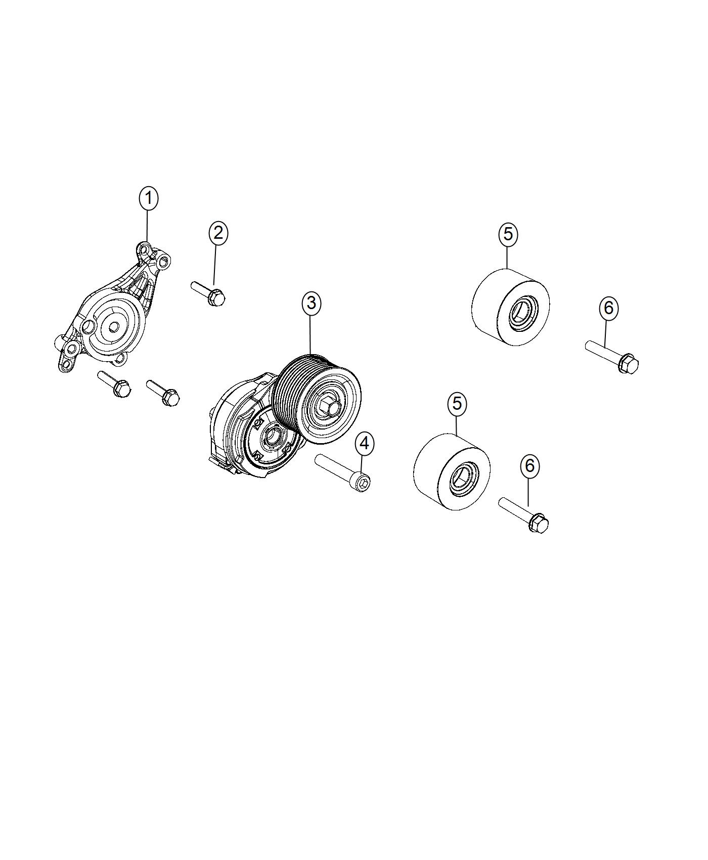 Pulleys And Related Parts. Diagram